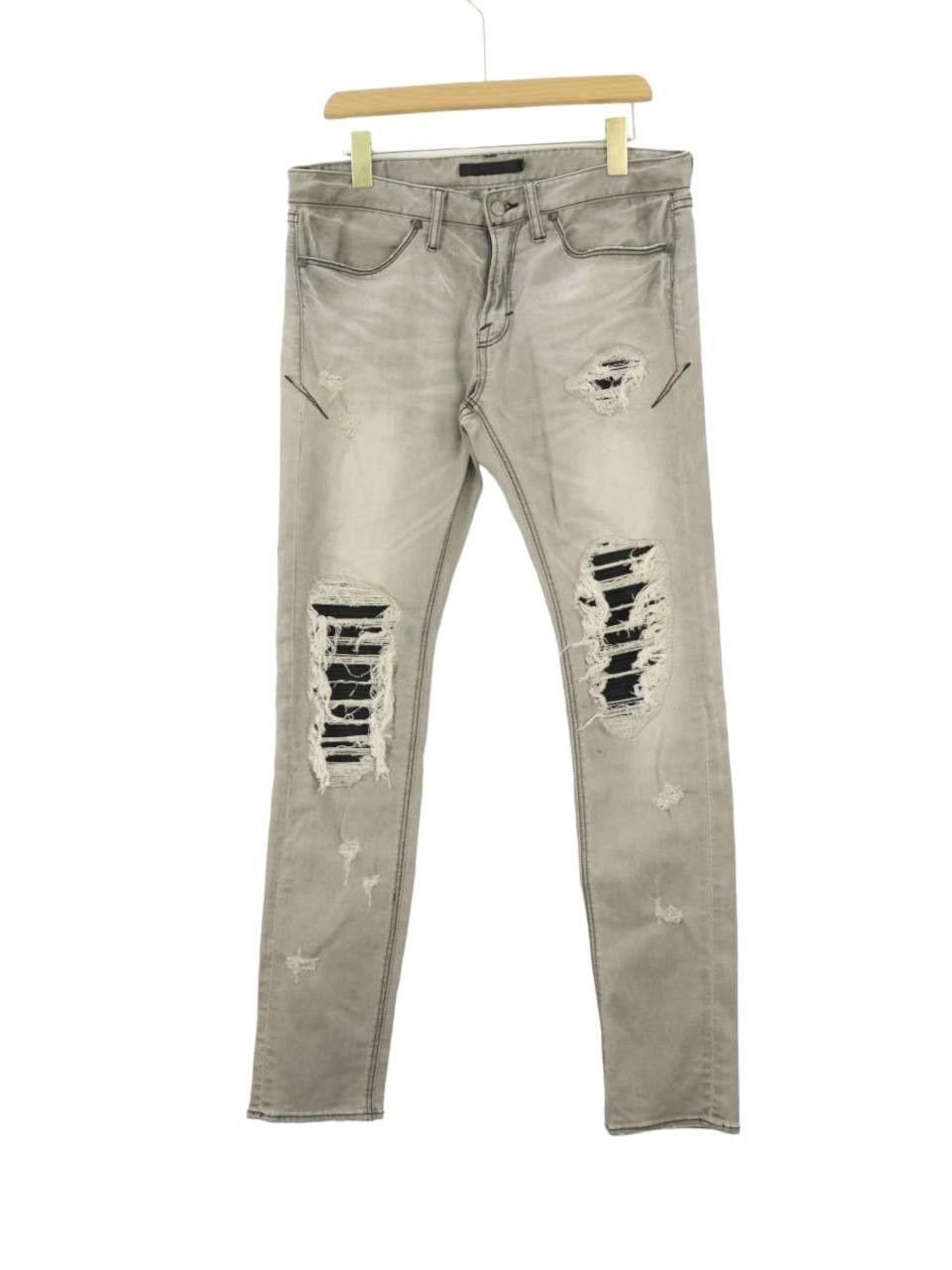 GOSTAR DE FUGA FUGA Skinny Distressed Patched Stretchable Pant Size US 33 - 3 Thumbnail