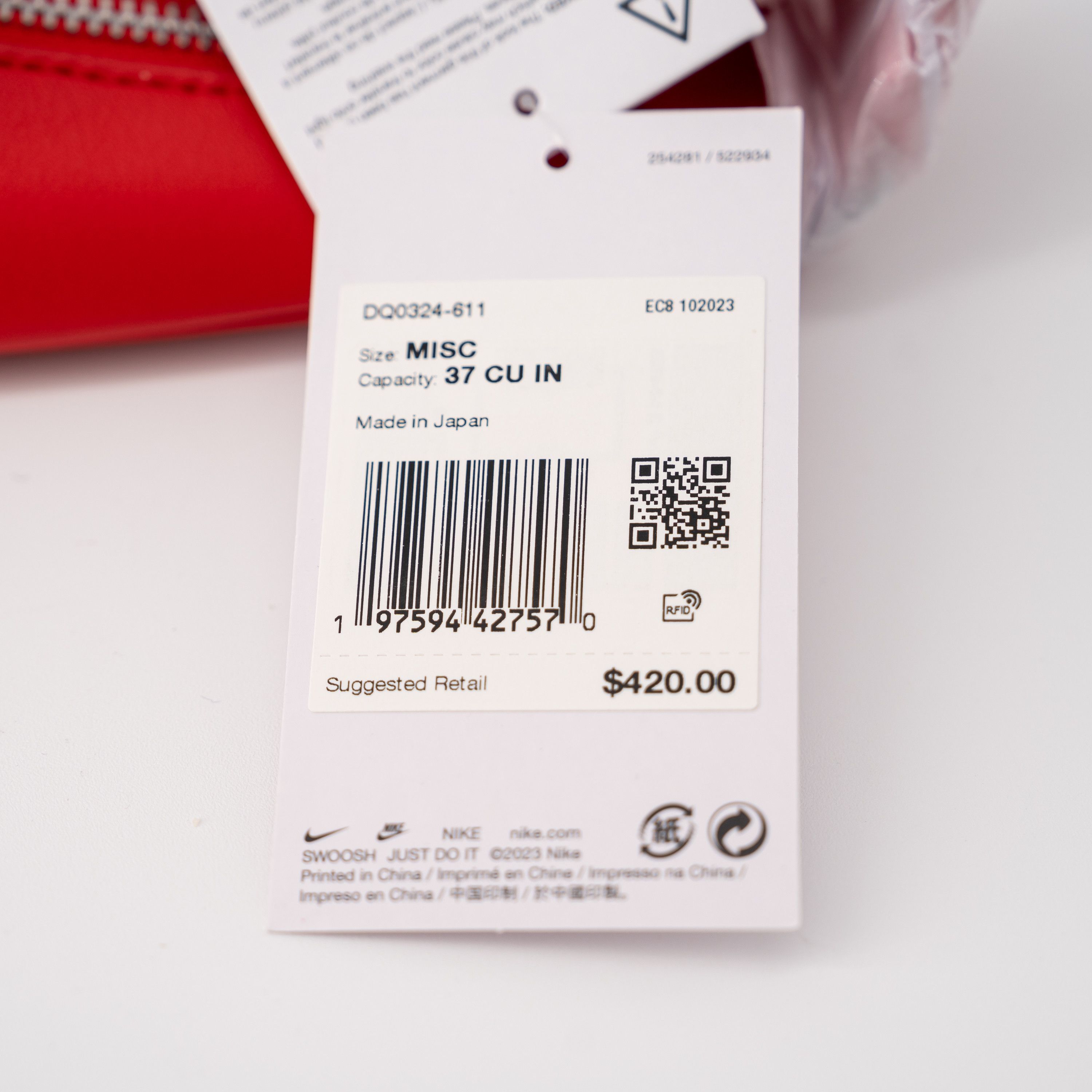 Jacquemus × Nike Jacquemus Nike Le Sac Swoosh Shoulder Bag Red Leather Size ONE SIZE - 5 Thumbnail
