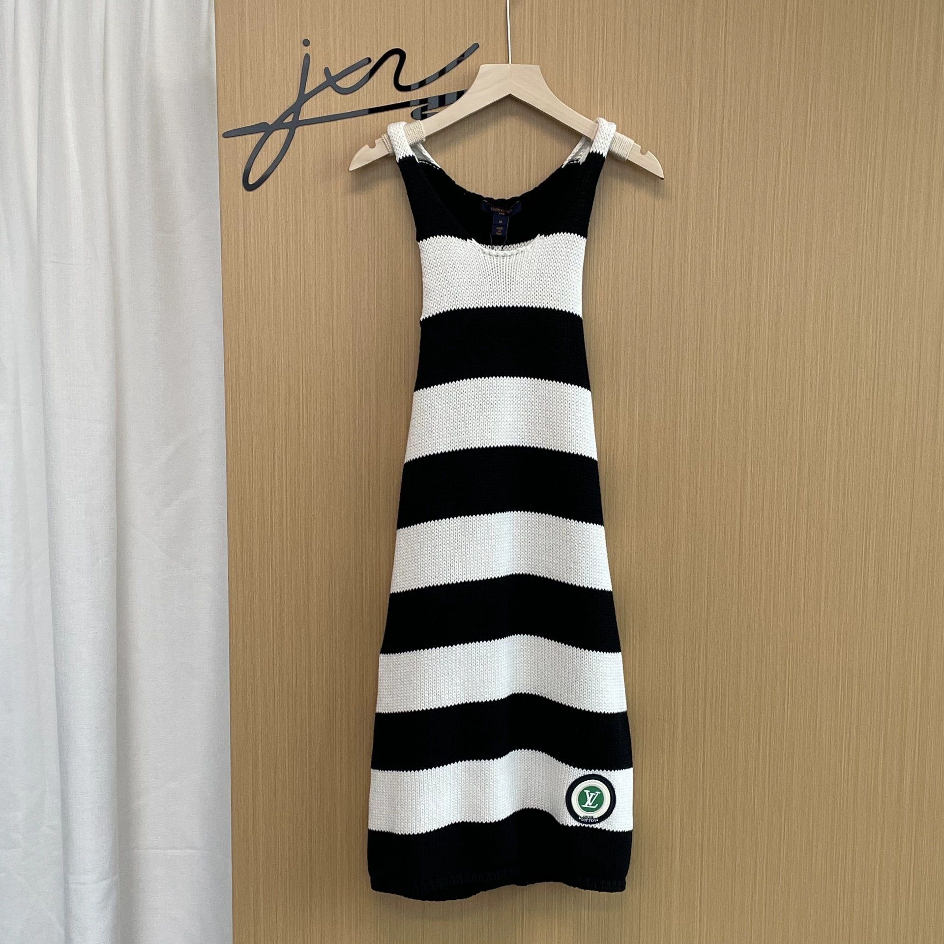 Louis Vuitton LOUIS VUITTON SS22 Striped Sleeveless Dress Women M B&W Size M / US 6-8 / IT 42-44 - 1 Thumbnail