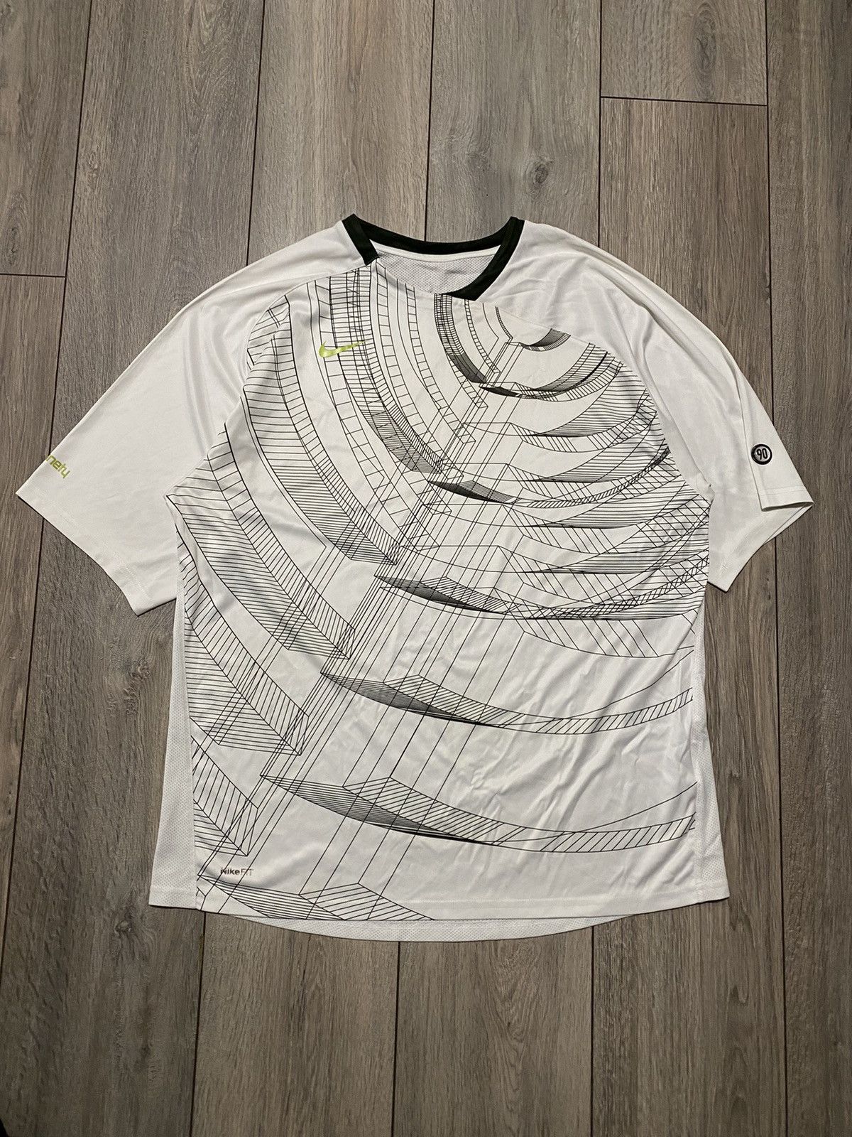 Vintage Nike Total 90 Jersey White Run Soccer Training Y2K