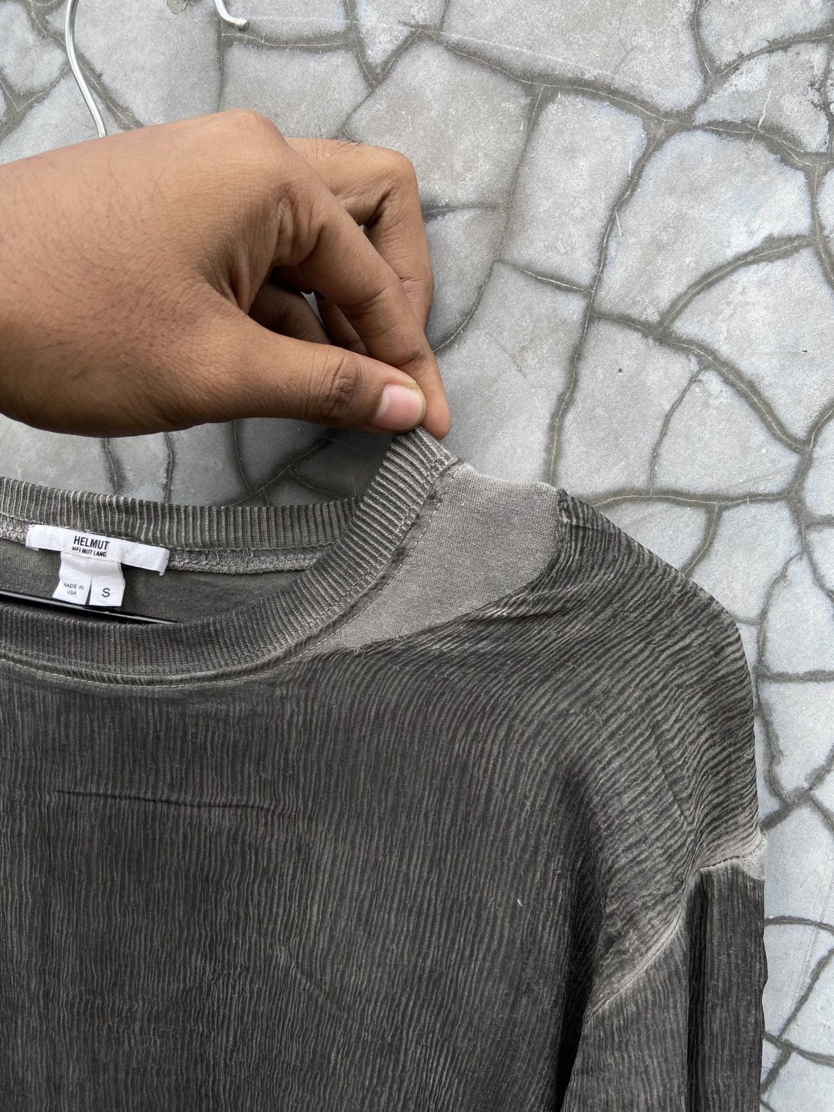 Helmut Lang Offer‼️ Helmut Lang Aesthetic Destroy Distressed Sweatshirt Size US S / EU 44-46 / 1 - 7 Thumbnail