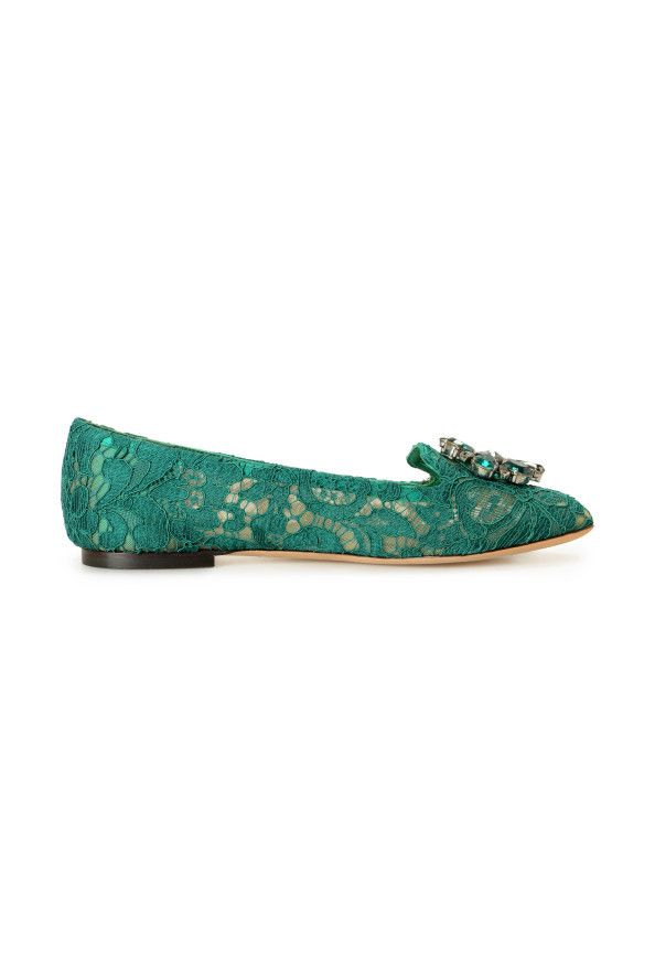 Dolce & Gabbana o1y0925 Loafers in Emerald Green Size US 6.5 / IT 36.5 - 2 Thumbnail