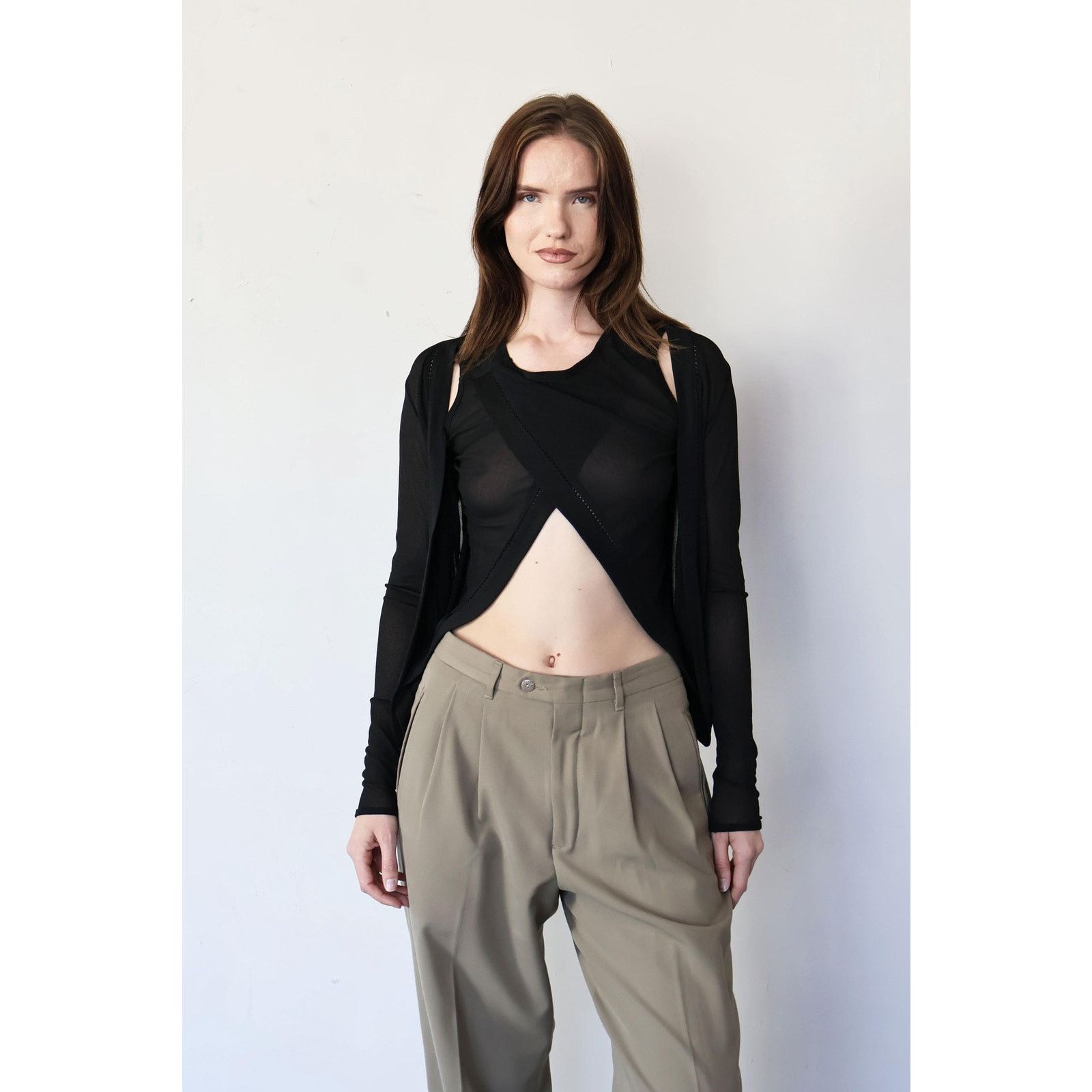 Jean Paul Gaultier Archival Jean Paul Gaultier FEMME Rare Knit Wrap Around Top Size S / US 4 / IT 40 - 2 Thumbnail
