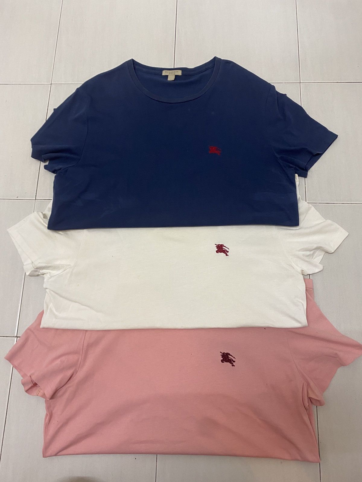 Burberry Combo 3 Vintage BURBERRY BRIT plain Tee Small logo Size US L / EU 52-54 / 3 - 1 Thumbnail