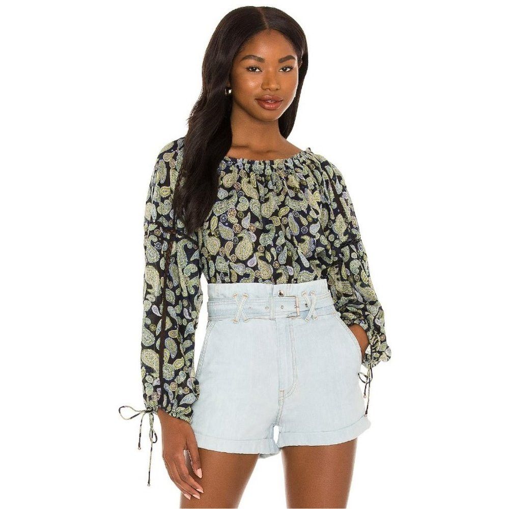 Free People NWT New $78 Free People Sundown Paisley Cotton Bodysuit Siz Size S / US 4 / IT 40 - 1 Thumbnail