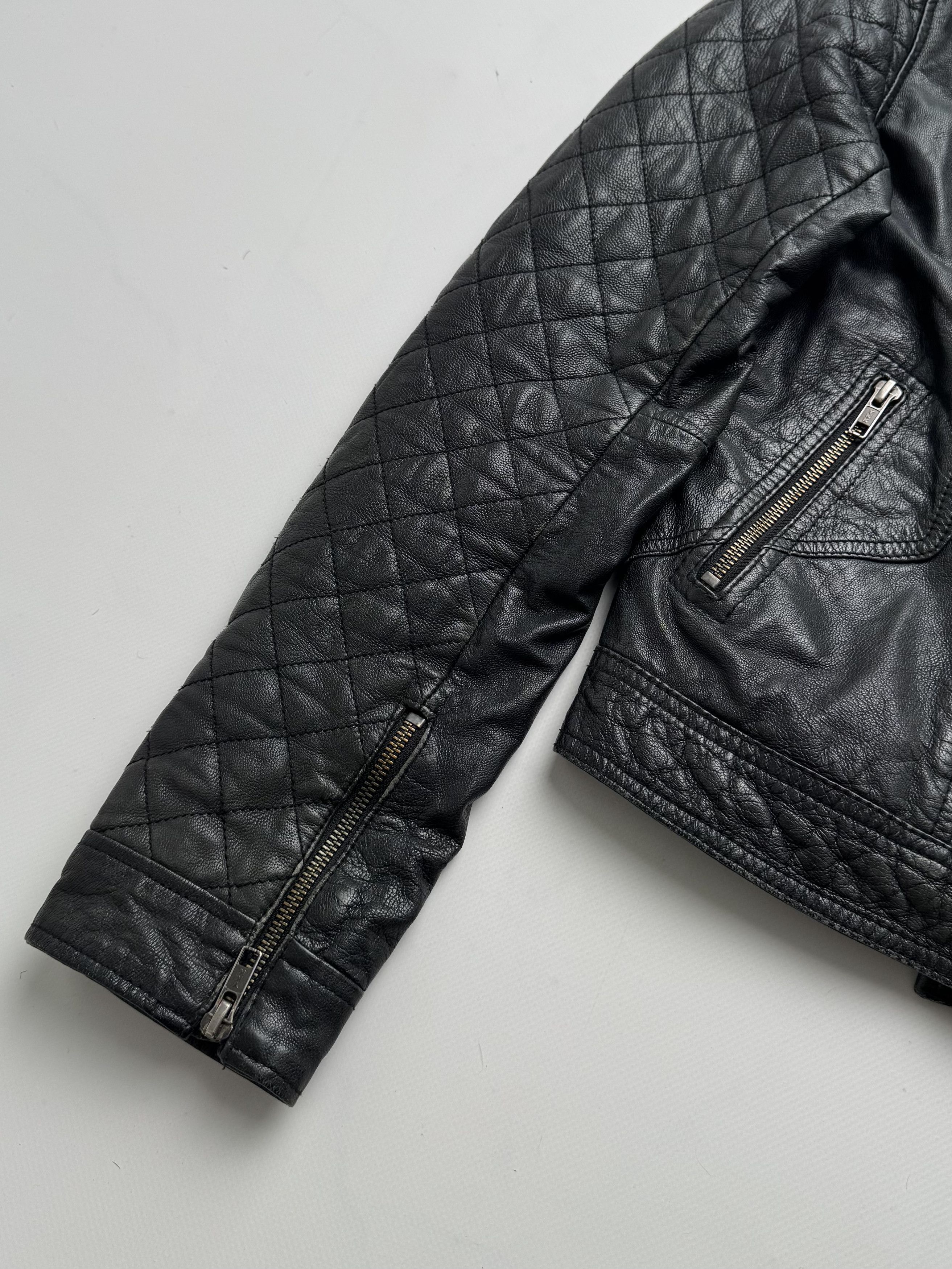 Vintage Vintage Cropped Leather Jacket B8(V403)E2 Size S / US 4 / IT 40 - 3 Thumbnail