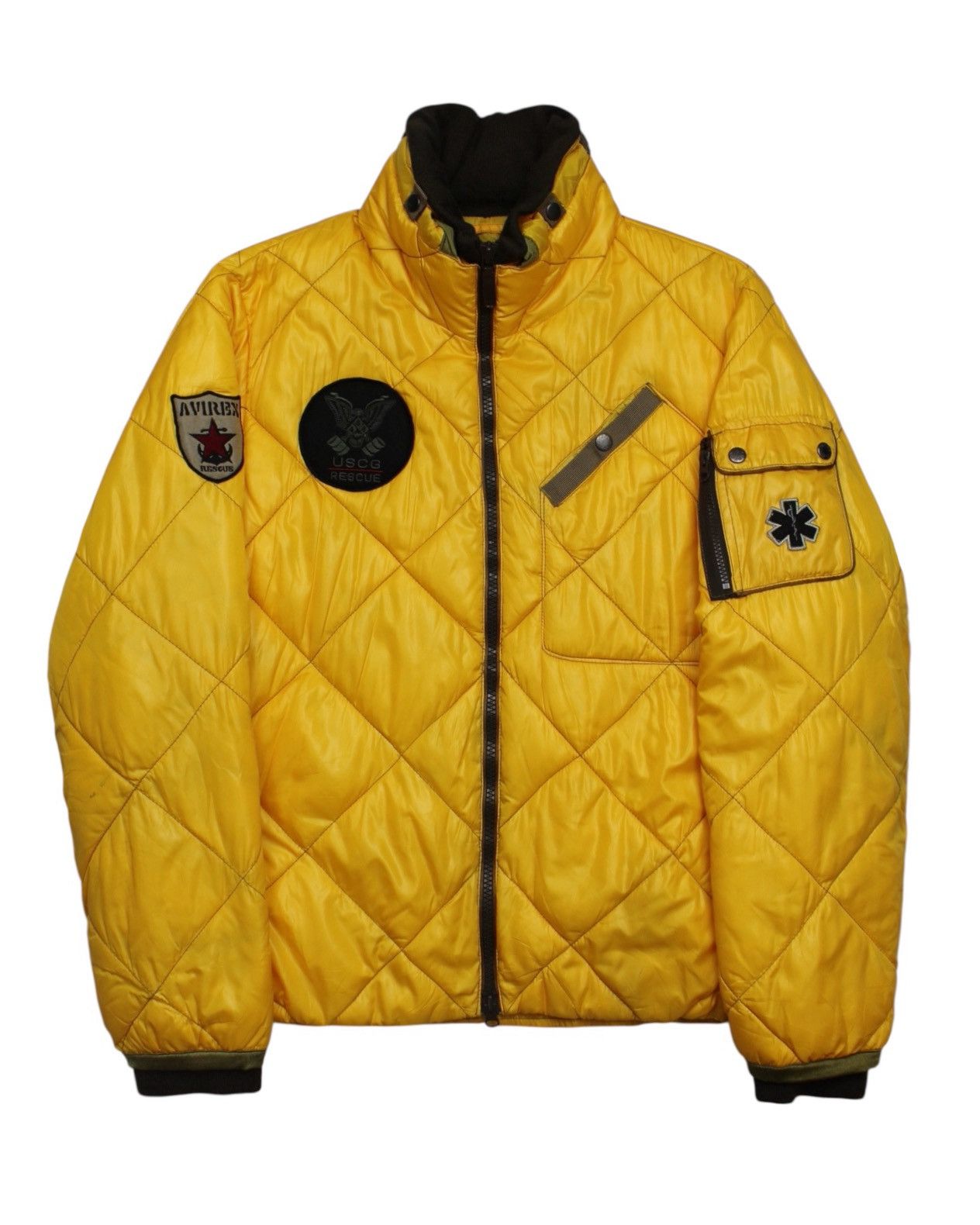 Avirex 2000S AVIREX USCG AF-75 QUILTED RESCUE JACKET – YELLOW Size US XL / EU 56 / 4 - 1 Thumbnail