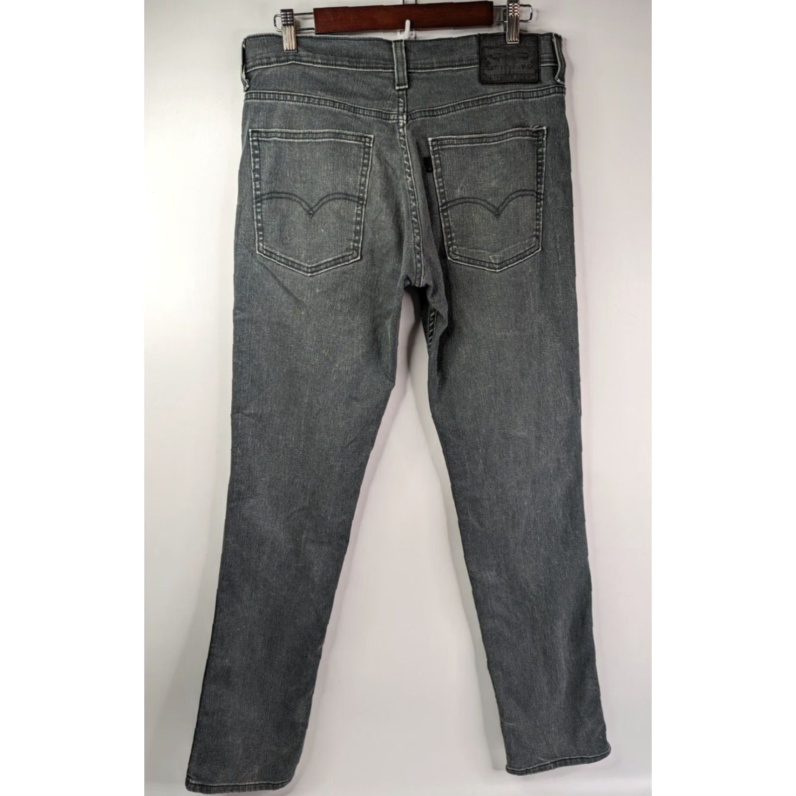 Levi's Levi's 511 Slim Fit Jeans Mens Gray Denim Dark Wash 34 Inseam 33 84511-0214 Size US 34 / EU 50 - 4 Thumbnail