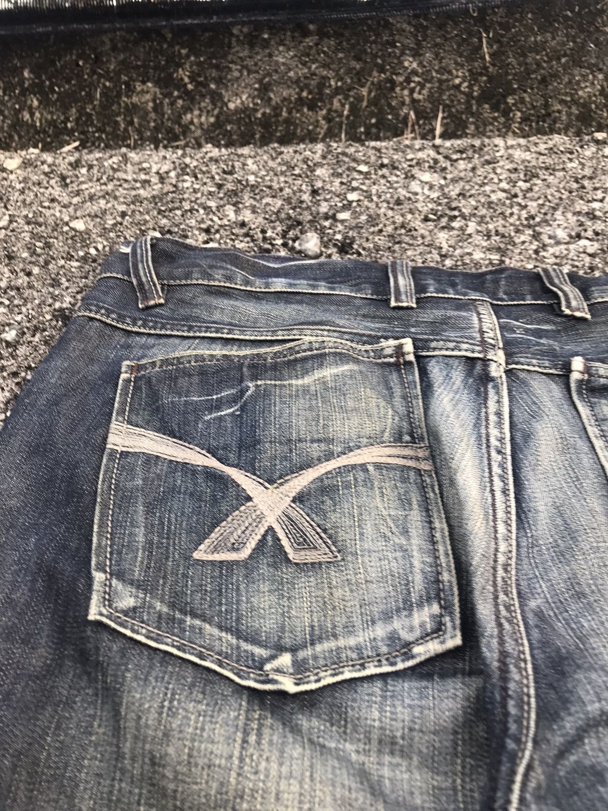 Japanese Brand 🔥Y2K SMOG Denim Flared Jeans🔥 Size US 34 / EU 50 - 3 Thumbnail