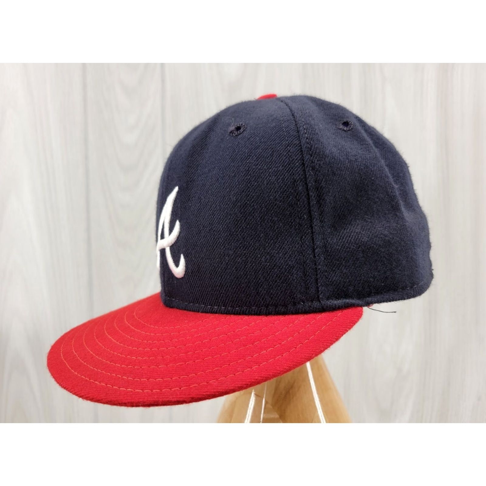 New Era VINTAGE New Era Diamond Collection Hat Atlanta Braves MLB Wool Blue 7 1/8 Mens Size ONE SIZE - 3 Thumbnail