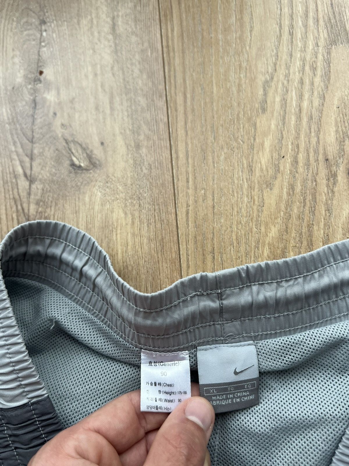 00’s NIKE BAGGY Y2K TRACK PANTS SWOOSH SPELLOUT LOGO