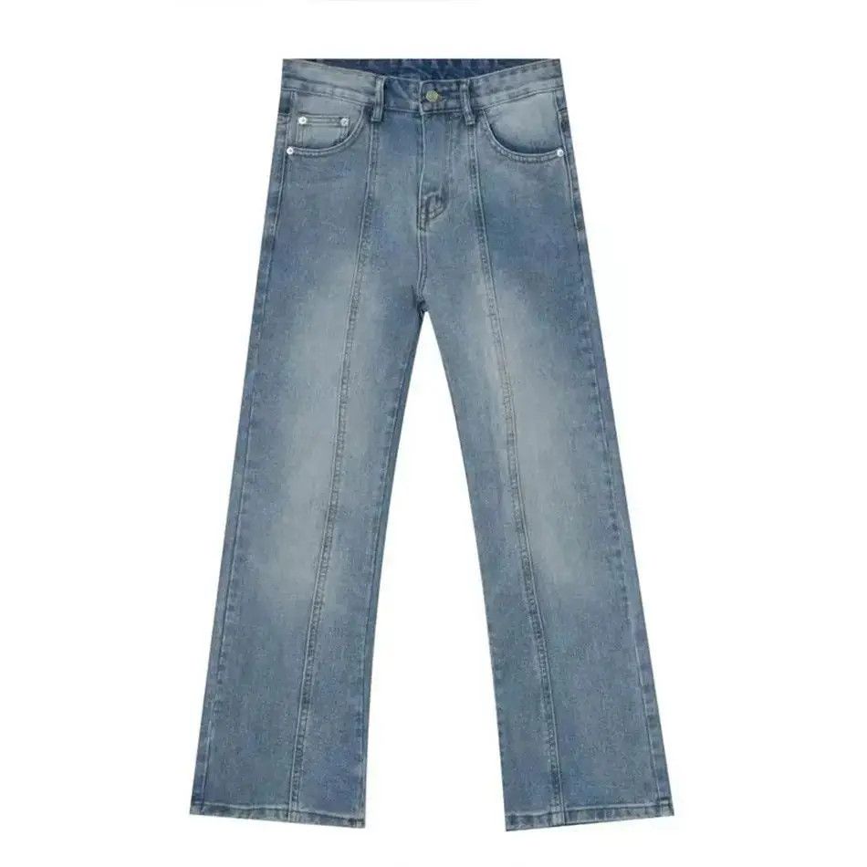 Japanese Brand Retro loose fringed slightly flared jeans Size US 32 / EU 48 - 4 Thumbnail