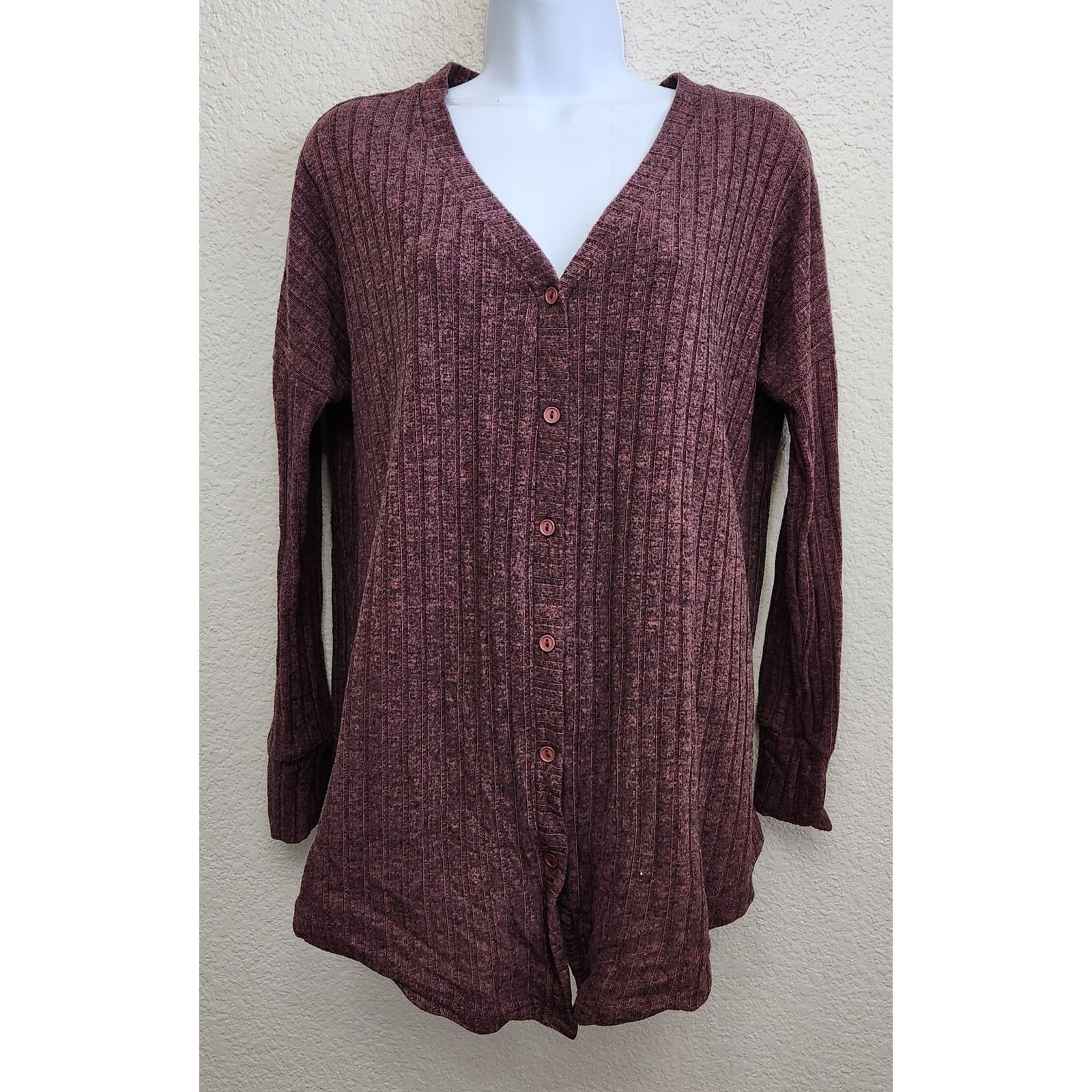 Other Paper + Tee Purple Marled Button Cardigan Sweater Medium Size M / US 6-8 / IT 42-44 - 1 Thumbnail