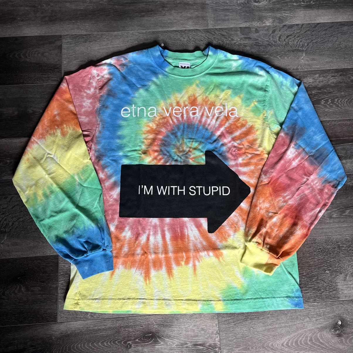 Drain Gang × Sad Boys Fakemink Etna Vera Vela I’m With Stupid Longsleeve Tee Shirt Size US XL / EU 56 / 4 - 1 Thumbnail