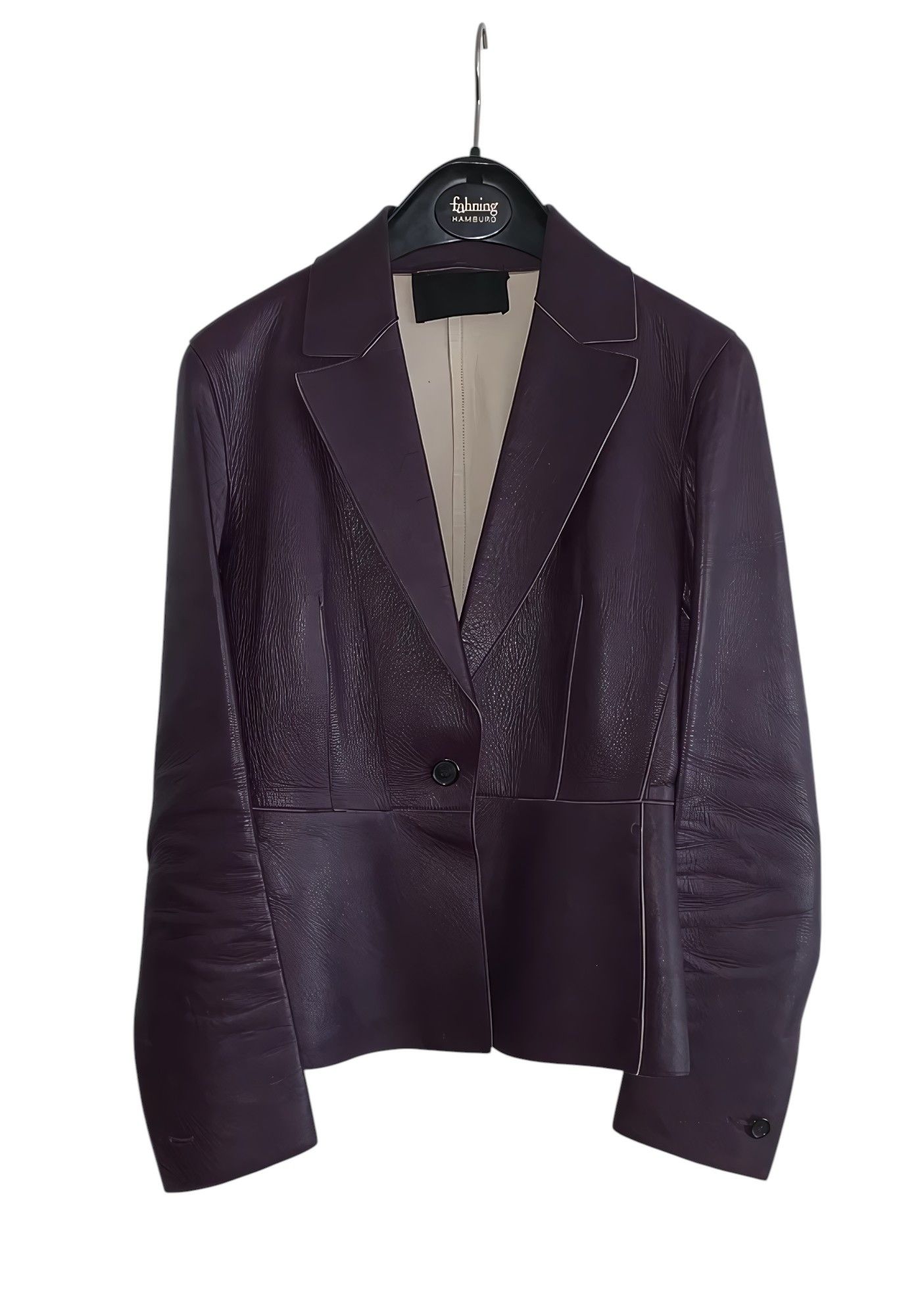 Prada S/S 1995 LEATHER BLAZER JACKET Size M / US 6-8 / IT 42-44 - 1 Thumbnail