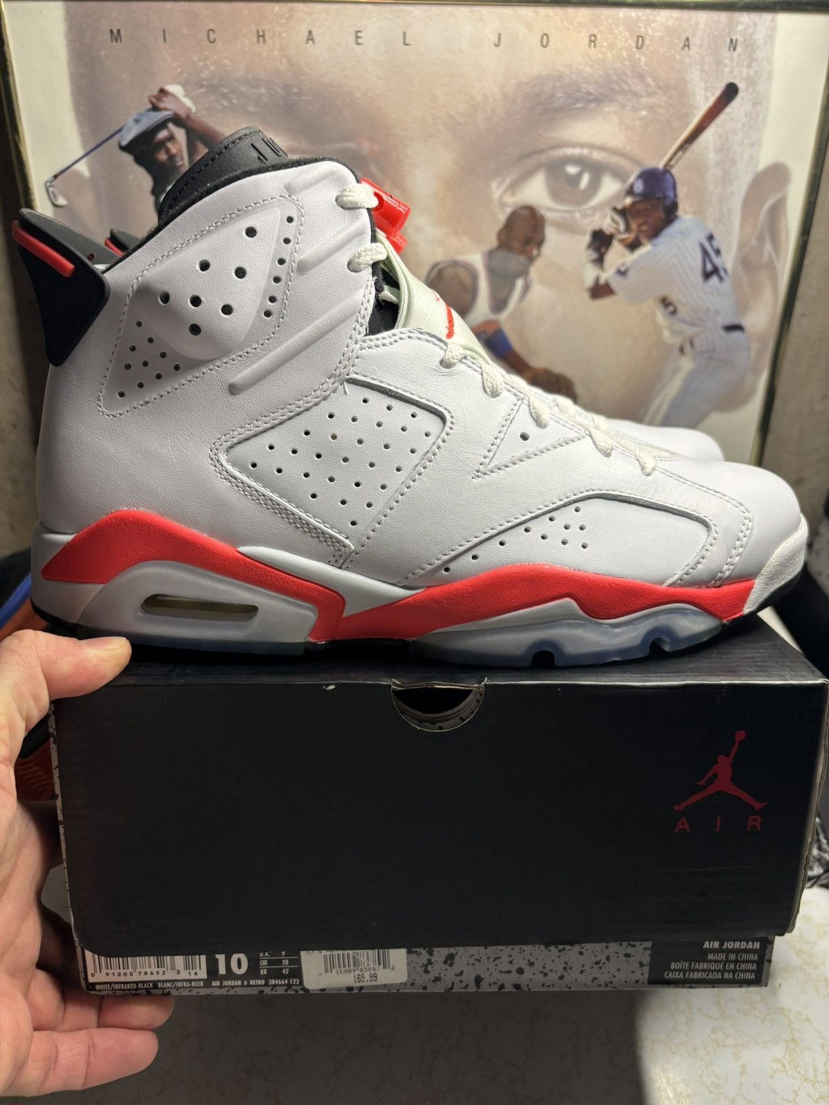 Jordan Brand Air Jordan 6 Retro 2019 Infrared 2019 Size US 10 / EU 43 - 1 Thumbnail