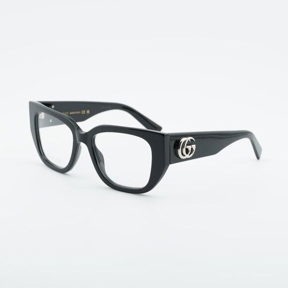 Gucci Gucci GG1952O 001 Eyeglasses Shiny Black 51mm Square Frame Size ONE SIZE - 1 Thumbnail