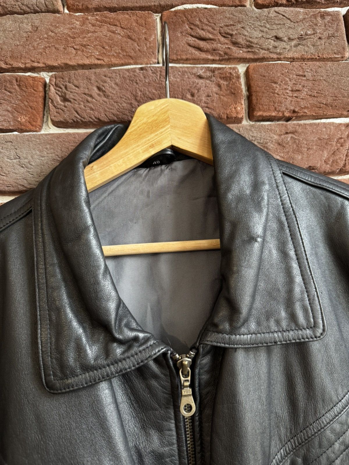 Leather Vintage Genuine Real Leather Jacket High Quality Rock Punk M Size US M / EU 48-50 / 2 - 6 Thumbnail
