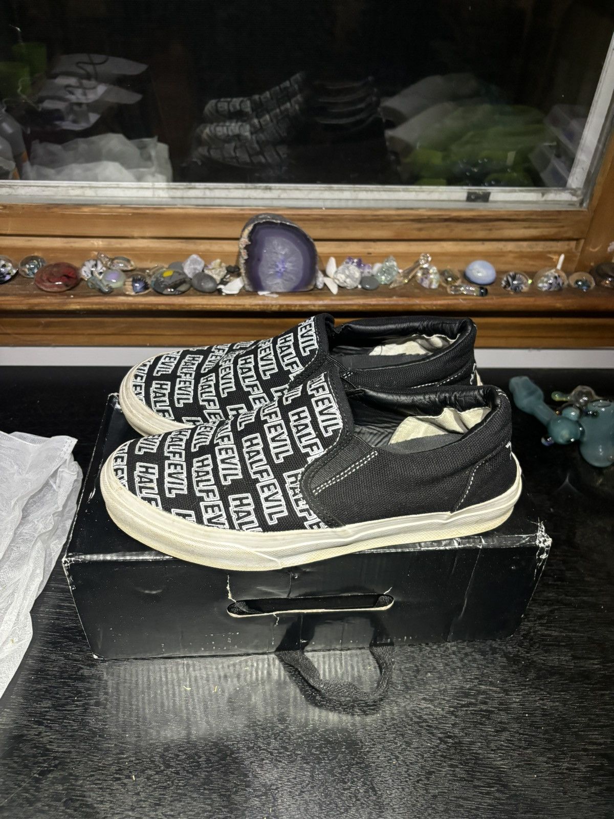Half Evil Half Evil 333 Slip On Sneakers Size US 9 / EU 42 - 6 Thumbnail