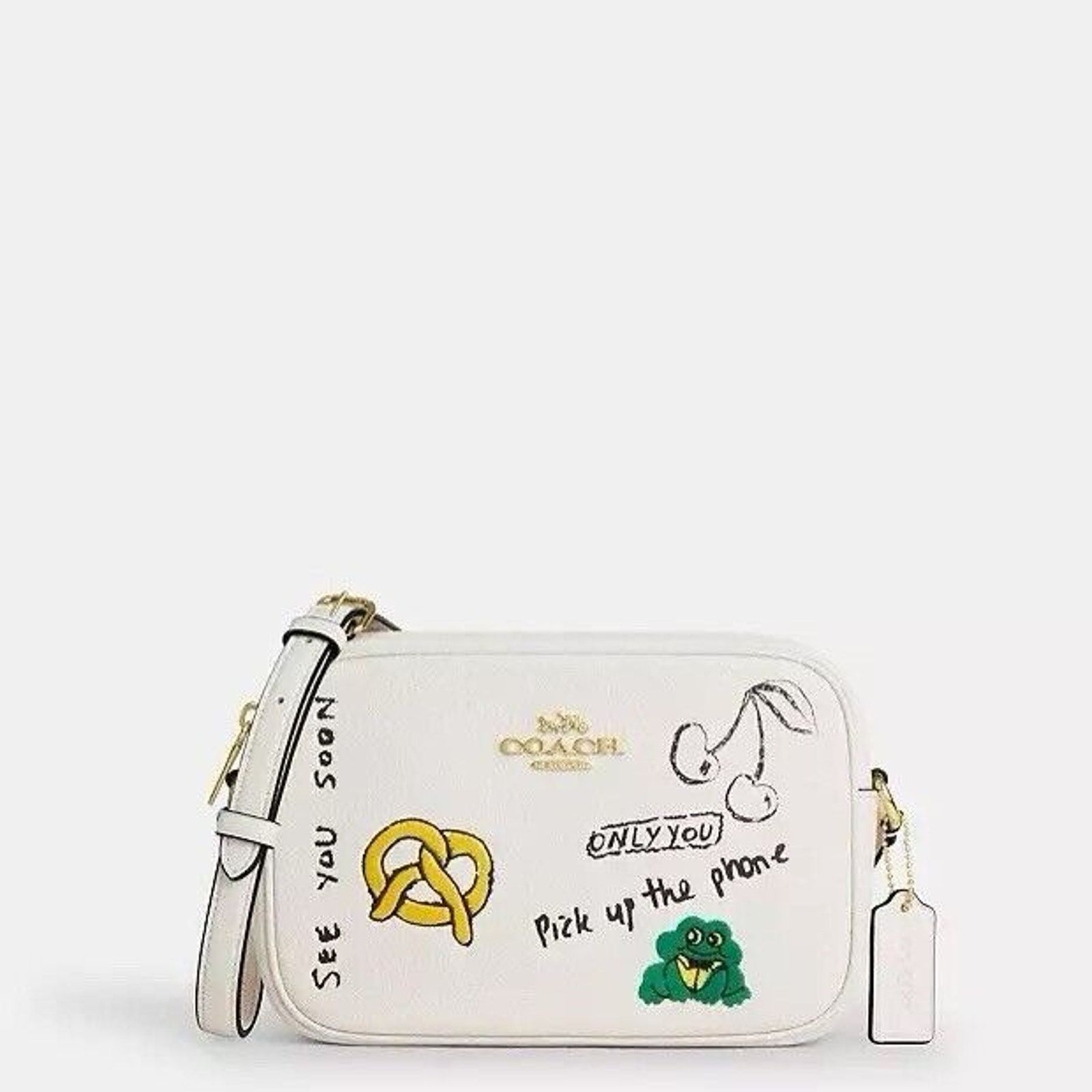 Coach NWT Coach Jamie Camera Bag Sketch Print Gold/Chalk CAT02 Size ONE SIZE - 5 Thumbnail