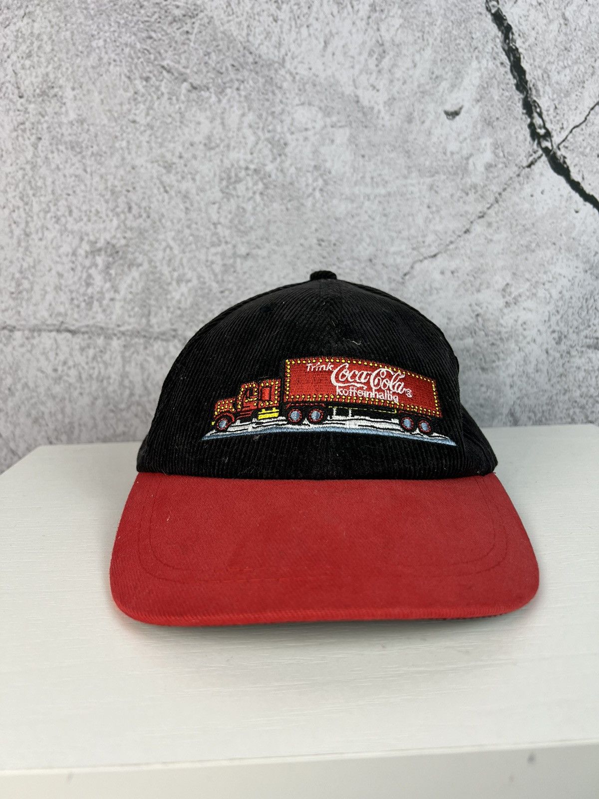 Coca Cola Vintage 90’s Coca Cola Embroidered Corduroy Snap Back Hat Size ONE SIZE - 2 Thumbnail