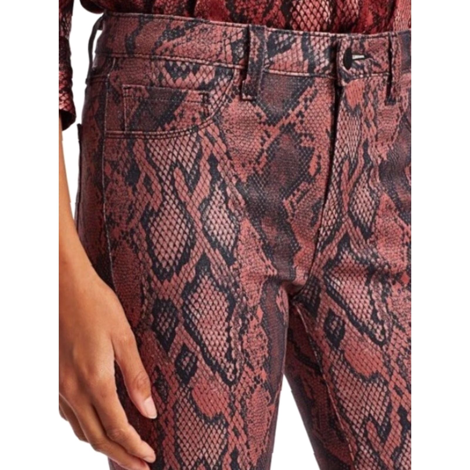 L'AGENCE VINTAGE L'AGENCE Margot Jeans Pants Slim High Rise (now Mid Rise) Garnet Aurora 24 25x25.5 Womens Size 42" / US 20 - 3 Thumbnail
