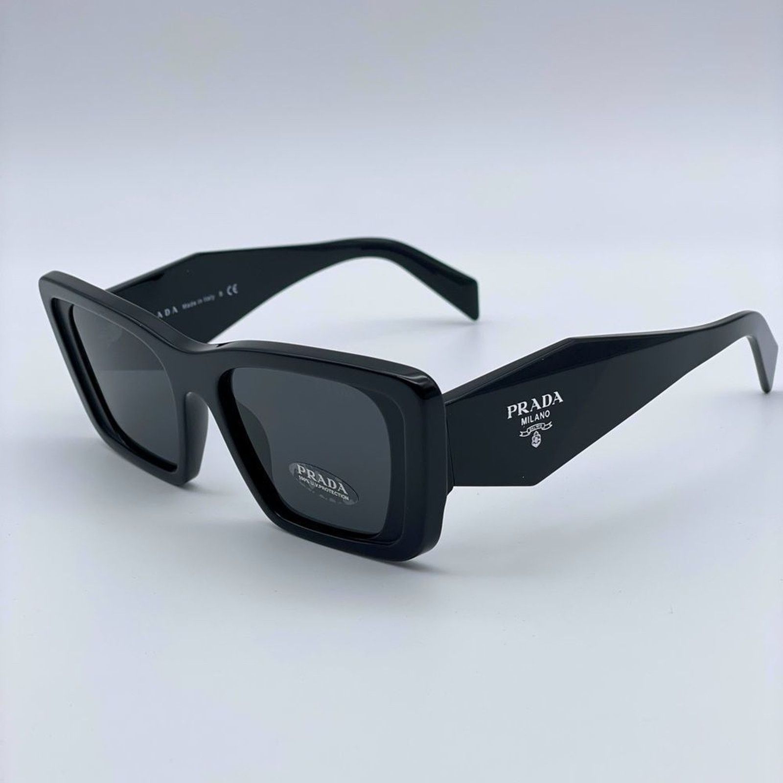 Prada NEW PRADA PR08YS 1AB5S0 Black Dark Grey Unisex Sunglasses Size ONE SIZE - 3 Thumbnail