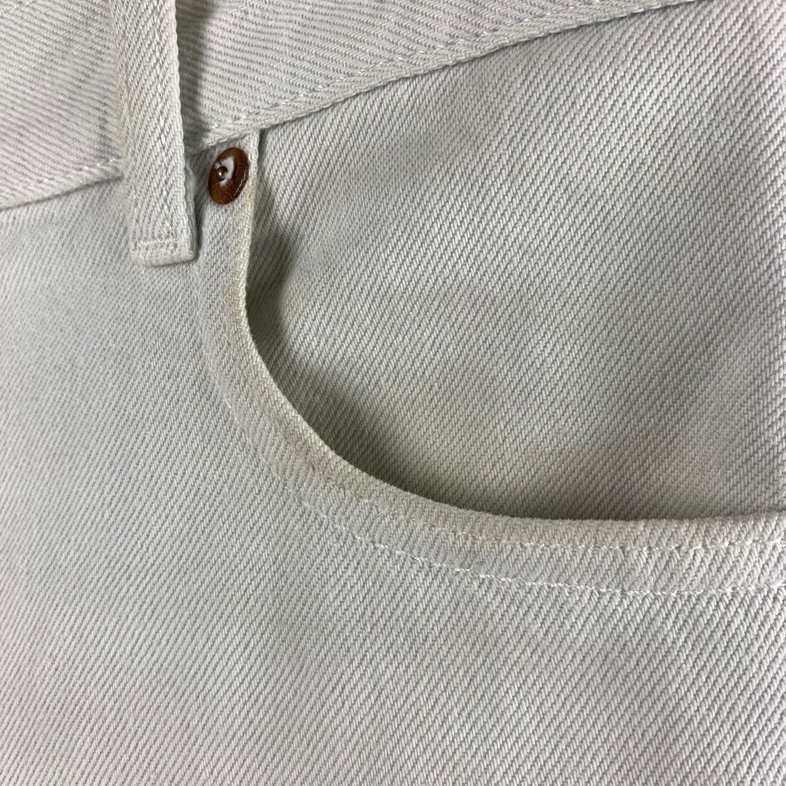 Vetements VETEMENTS Size 32 White Light Blue Cotton Button Fly Jeans Size US 32 / EU 48 - 7 Thumbnail