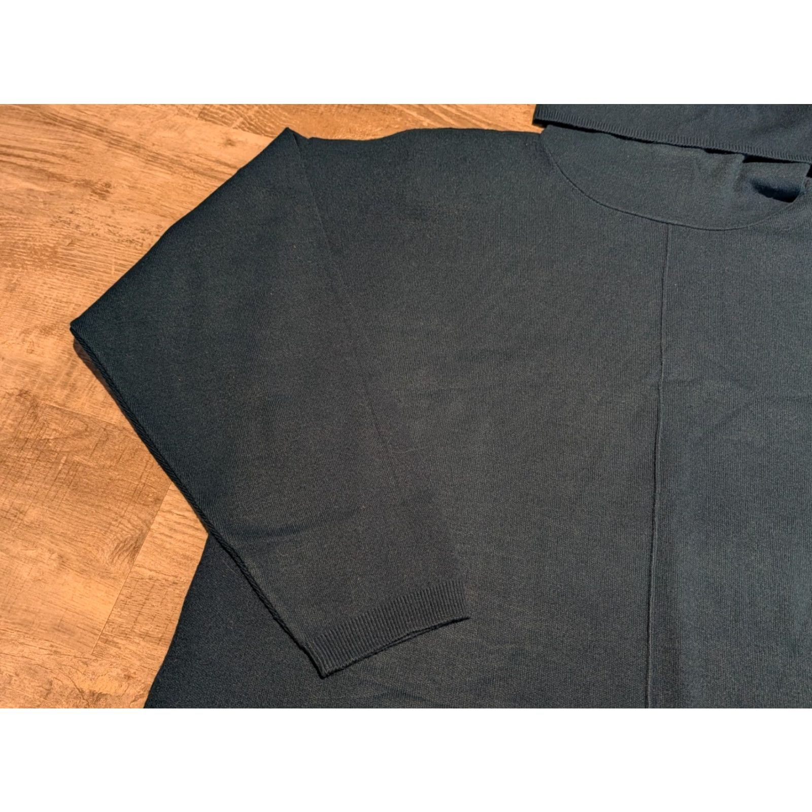 Vintage VINTAGE Karen Lessly Turtleneck Sweater Shirt Womens XL Teal High Neck USA Theme Pullover Acrylic 80s 90s Casual Business Party/Cocktail Travel Size XL / US 12-14 / IT 48-50 - 3 Thumbnail