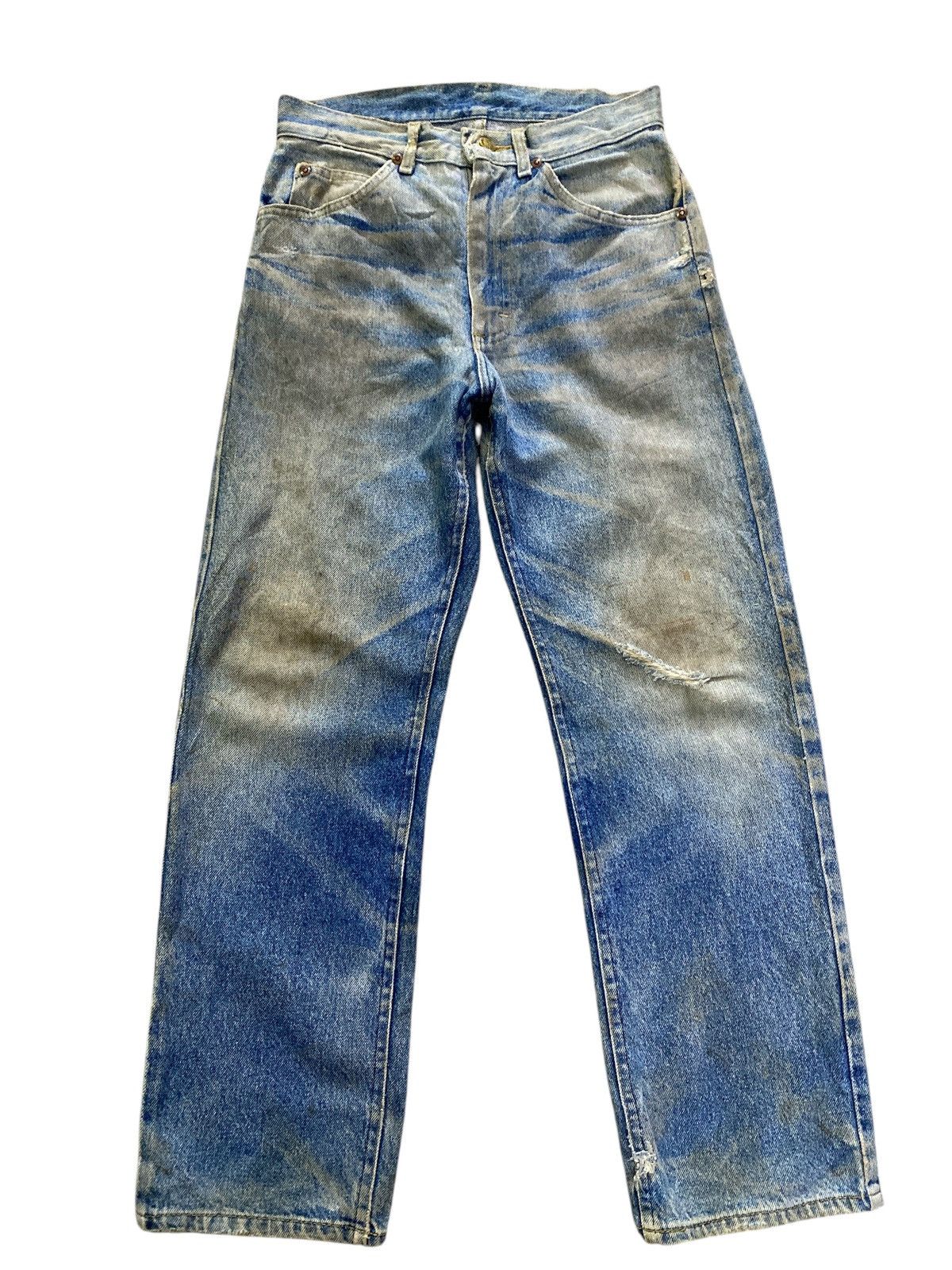 Lee × Vintage Vintage 80s Lee Rider Denim Distressed Size US 29 - 1 Thumbnail