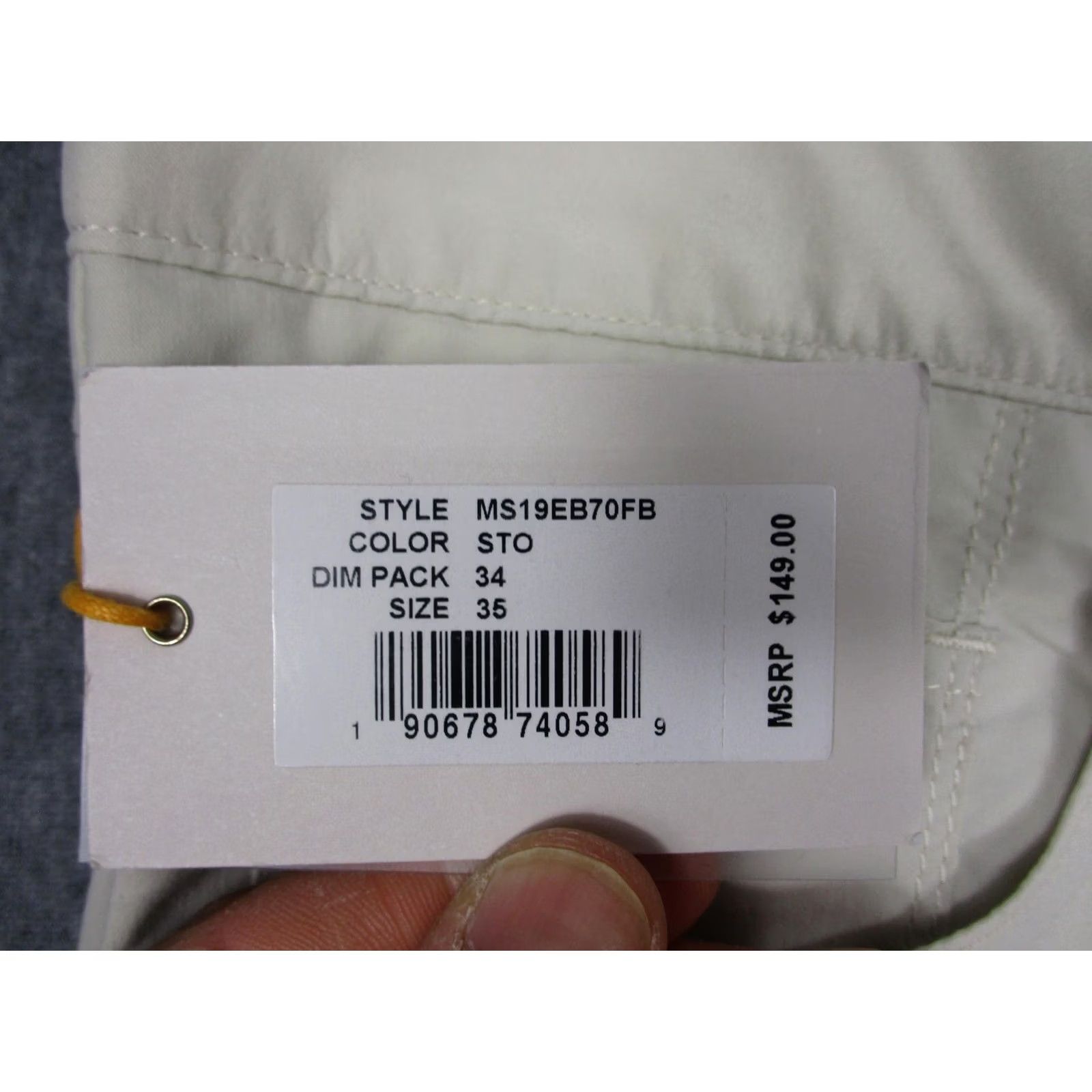 Peter Millar Peter Millar Crown Sport Pants Men 5-Pocket Beige 35x34 Slim? (adjusted to fit constraints) Size US 35 - 7 Thumbnail