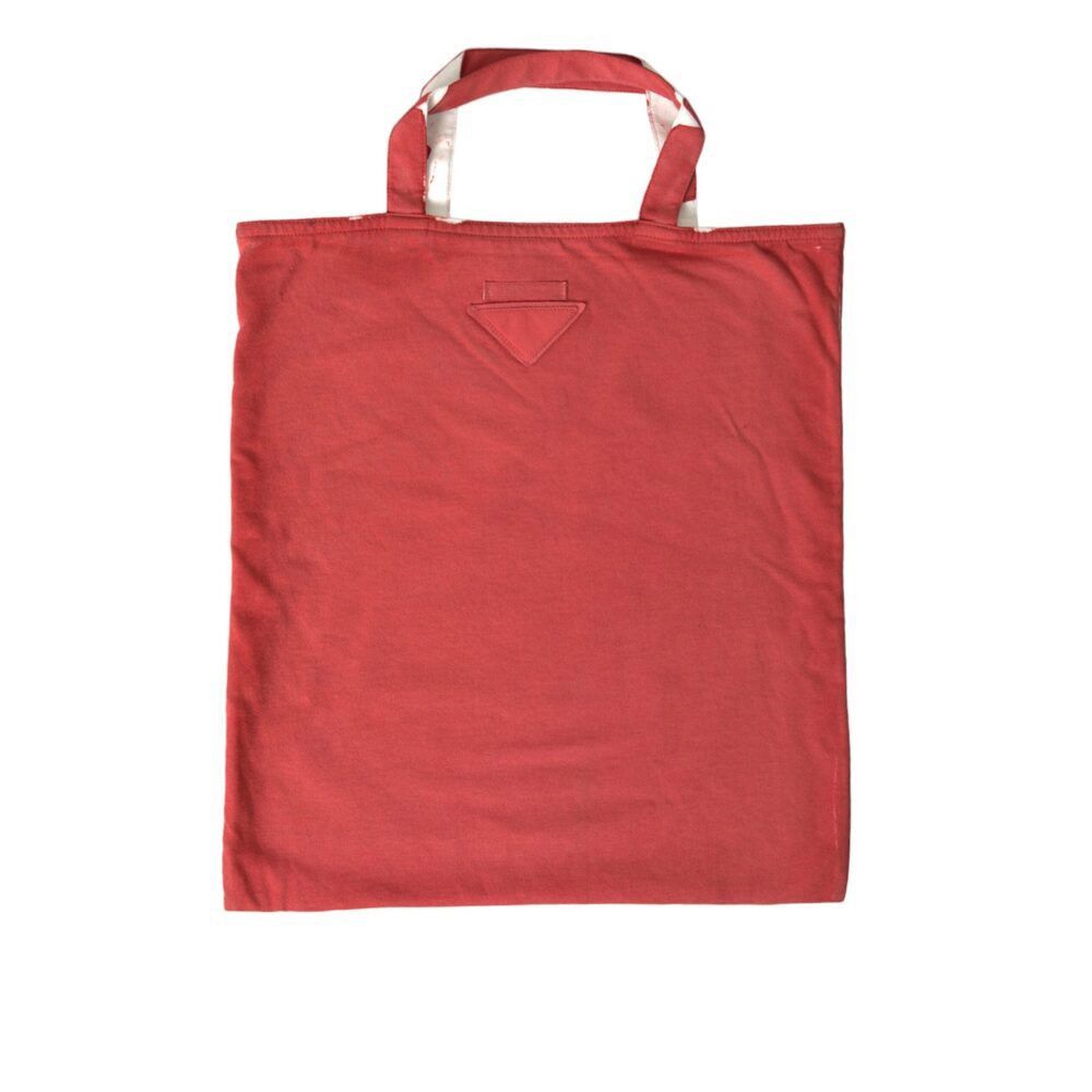 Prada Prada Chic Red and White Fabric Tote Bag Size ONE SIZE - 1 Thumbnail