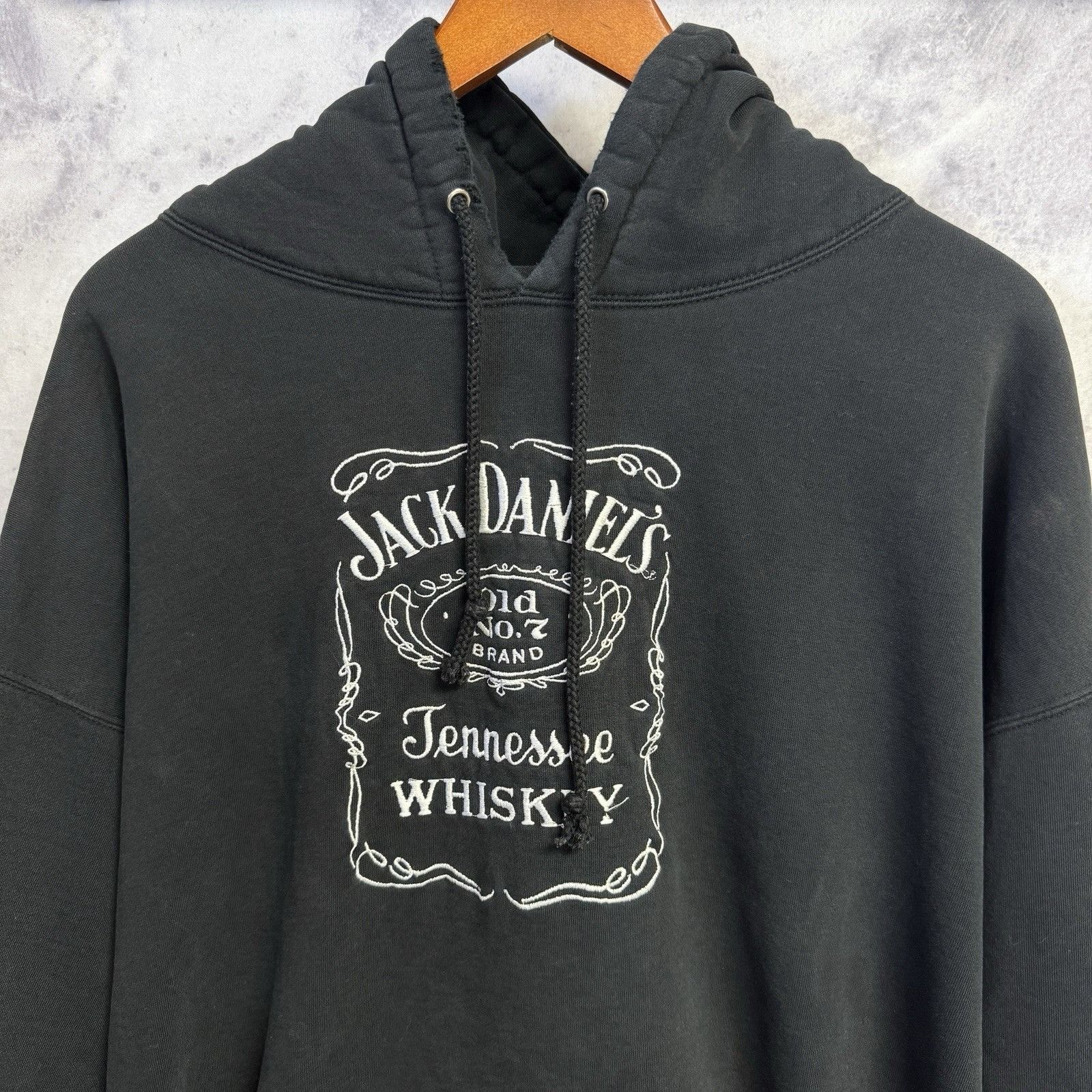 Vintage Vintage Jack Daniels Hoodie Sweatshirt Mens 2XL Black Embroi Size US XXL / EU 58 / 5 - 3 Thumbnail