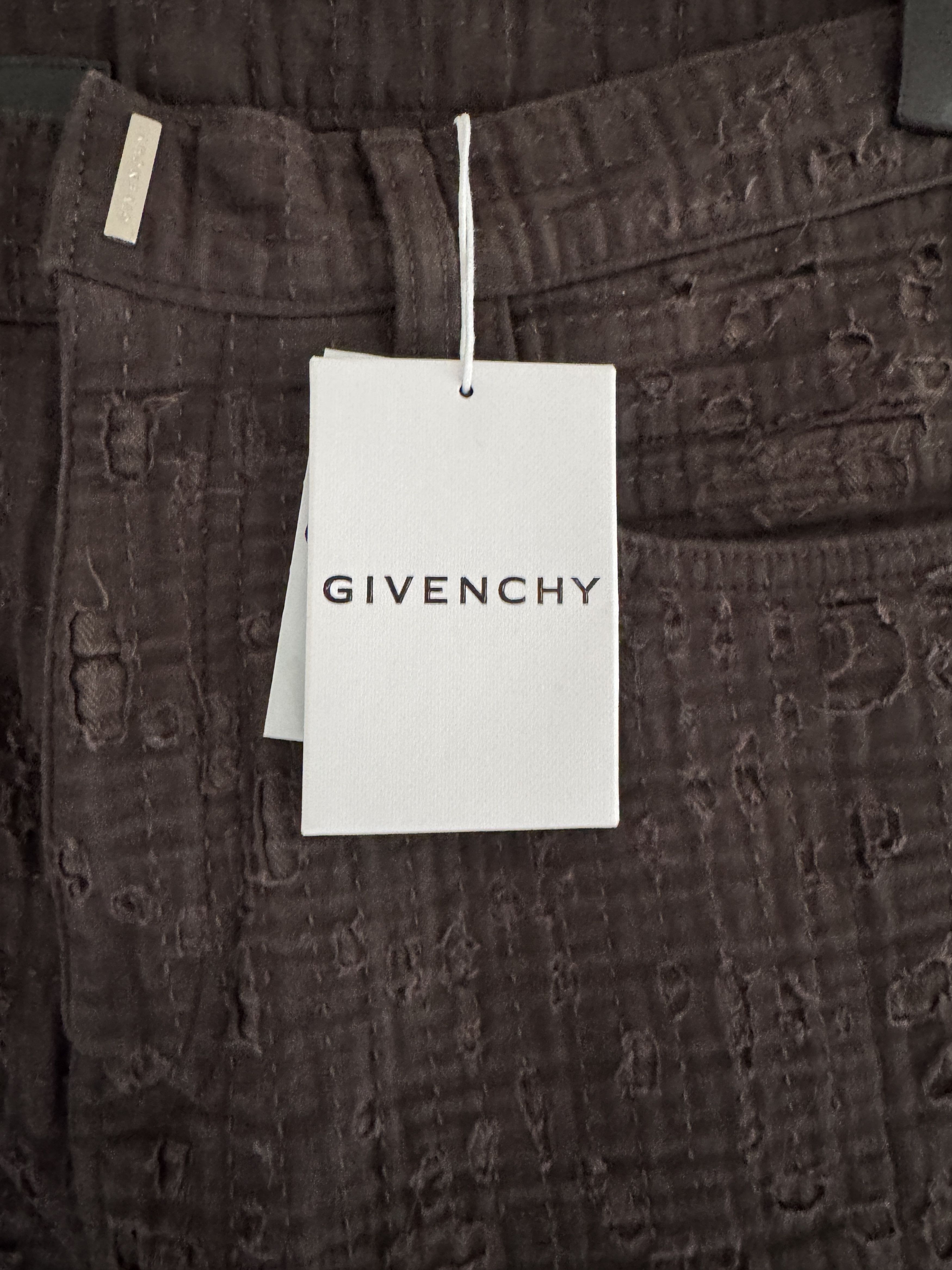 Givenchy Dark Brown 4G Boro Jeans Size US 33 - 2 Thumbnail