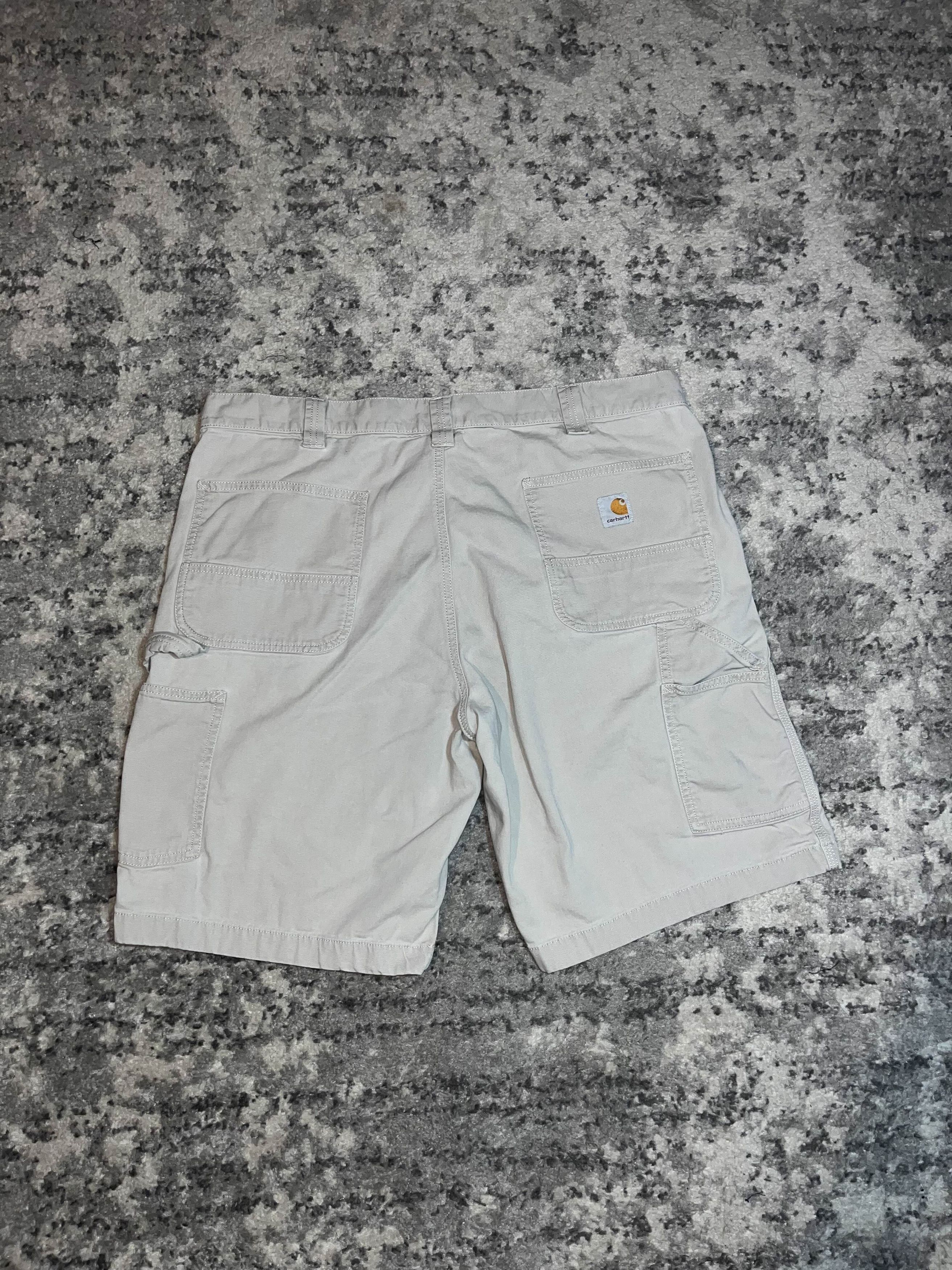 Carhartt Y2K Khaki Carhartt Baggy Cargo Carpenter Shorts Size US 40 / EU 56 - 1 Thumbnail