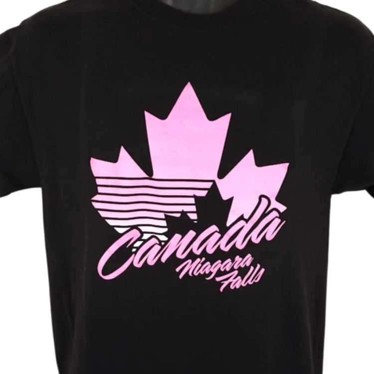 Vintage Niagara Falls T Shirt Mens Medium Black Canada Travel Destination Tee Size US M / EU 48-50 / 2 - 2 Thumbnail