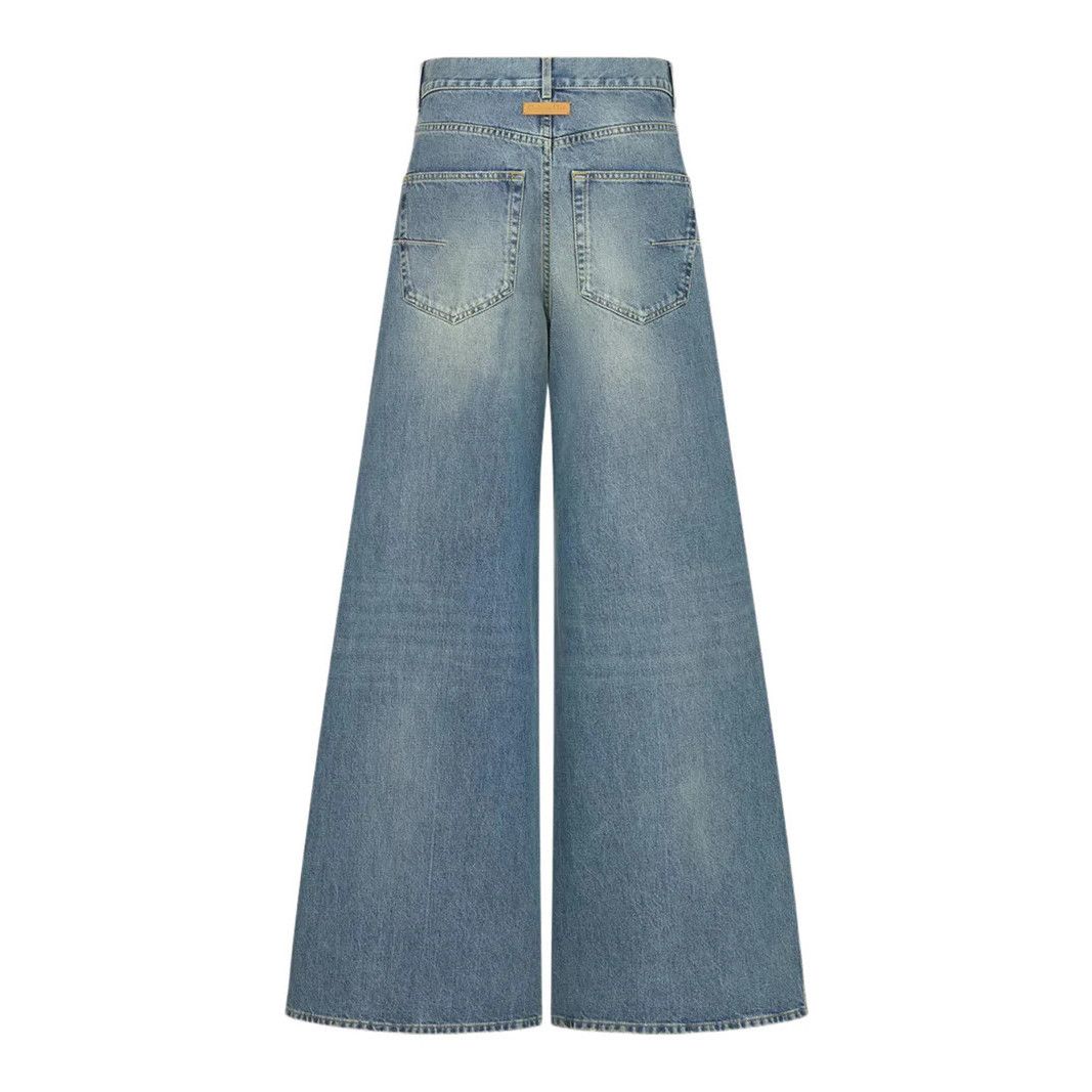Dior DIOR $2600 Blue Stonewashed Flared Jeans New & Authentic (Wo Size 25" / US 0 / IT 36 - 2 Thumbnail