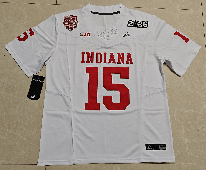 Other Men's Indiana Hoosiers #15 Fernando Mendoza White jersey Size US L / EU 52-54 / 3 - 1 Thumbnail