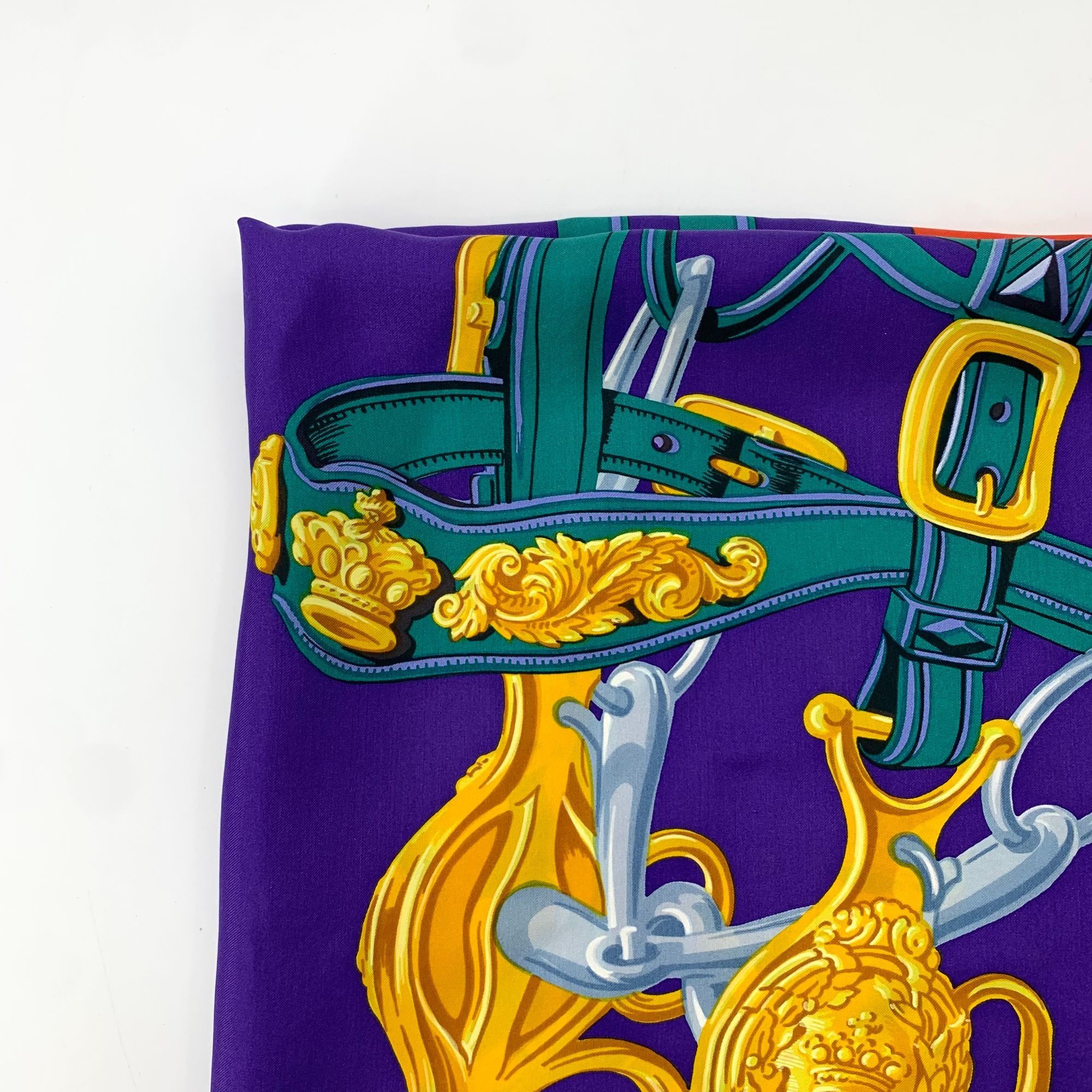 Hermes Hermès Made In France Brides De Gala 100% Silk Scarf Purple/ Size ONE SIZE - 10 Thumbnail
