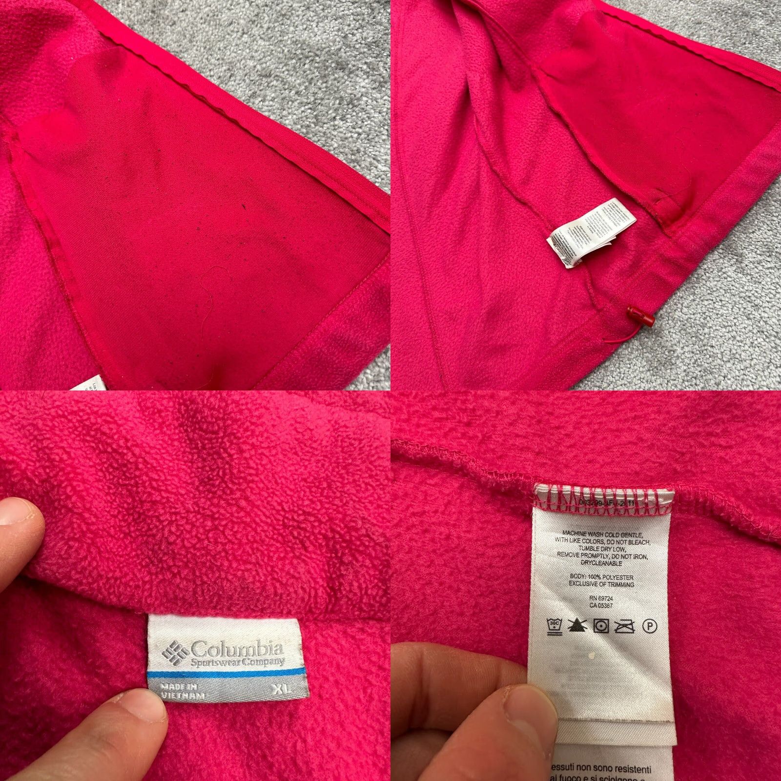 Pinko Columbia Benton Springs Fleece Jacket Womens XL Pink Full Zip Outdoor Hiking Jacket Size XL / US 12-14 / IT 48-50 - 8 Thumbnail