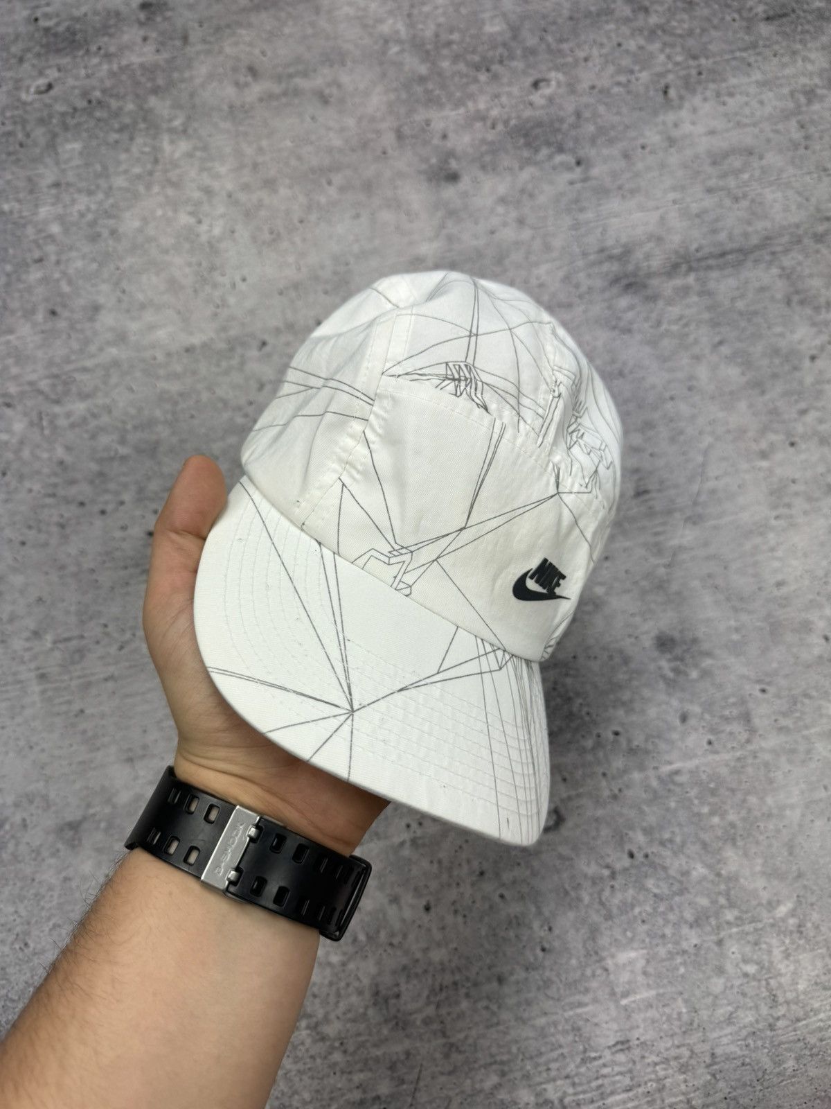Nike × Vintage Vintage 90’s Y2K Style Nike Swoosh Logo Cap Hat S-M Size ONE SIZE - 2 Thumbnail