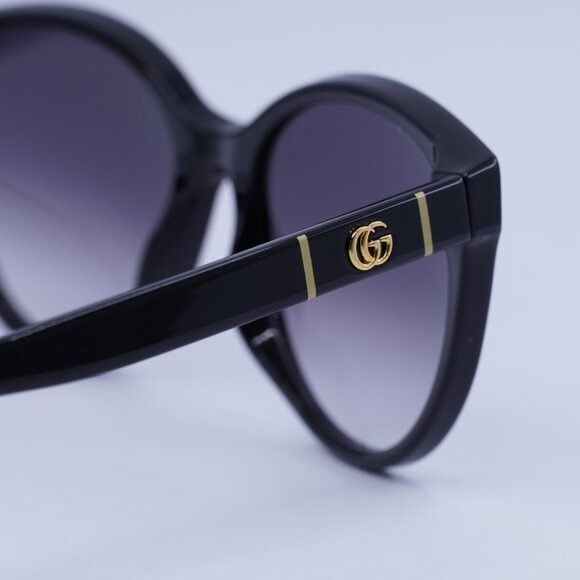 Gucci Gucci GG0631S 001 Sunglasses Black Round Frame, Grey Size ONE SIZE - 6 Thumbnail