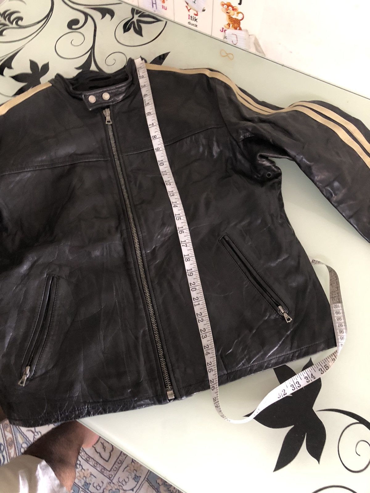 Tommy Hilfiger Rare❗️Tommy Hilfiger Premium Cafe Racer Leather Jacket Size US L / EU 52-54 / 3 - 23 Thumbnail