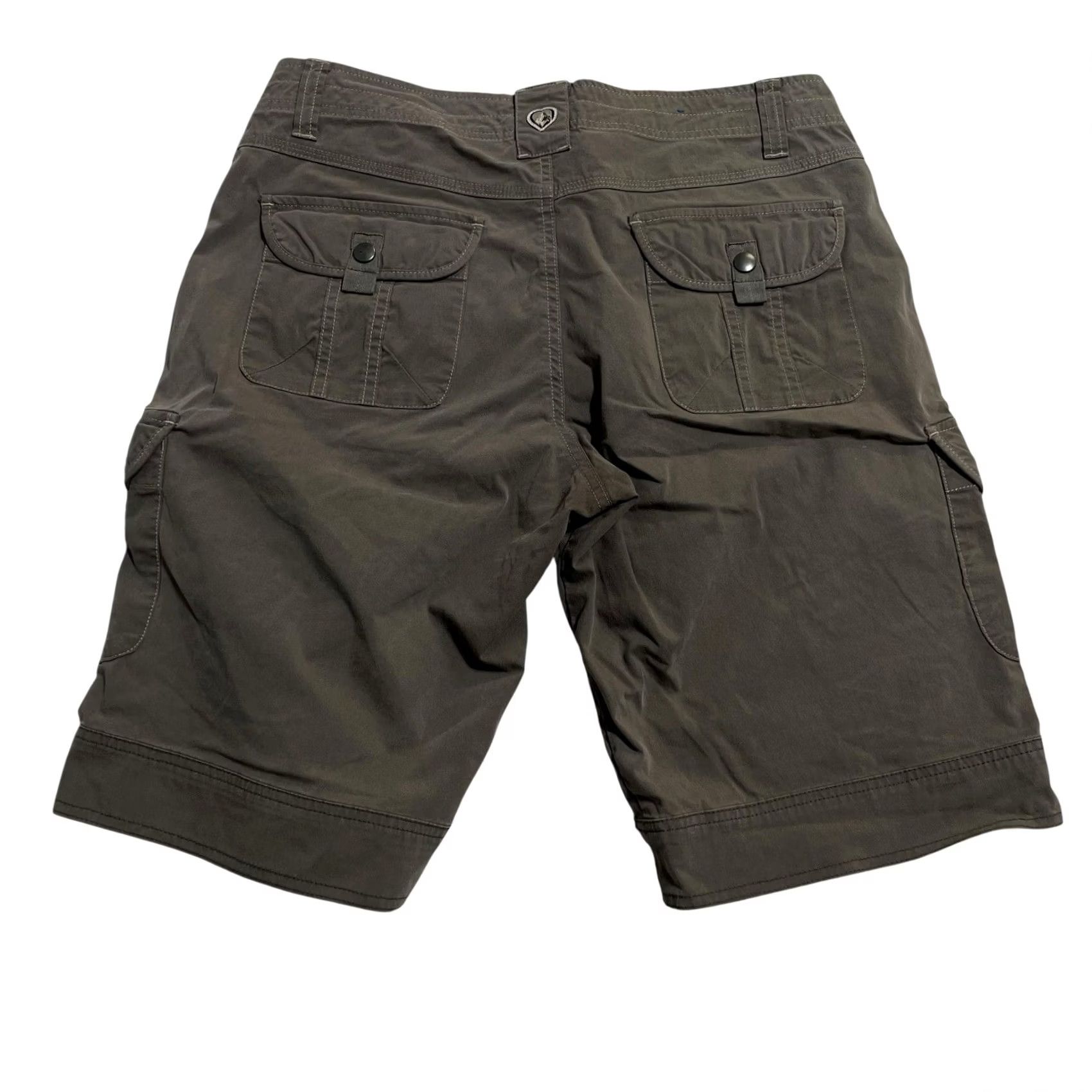Vintage Kuhl Womens Shorts Sz 8 Brown Cotton Blend Cargo Hiking Casual Size 30" / US 8 / IT 44 - 2 Thumbnail