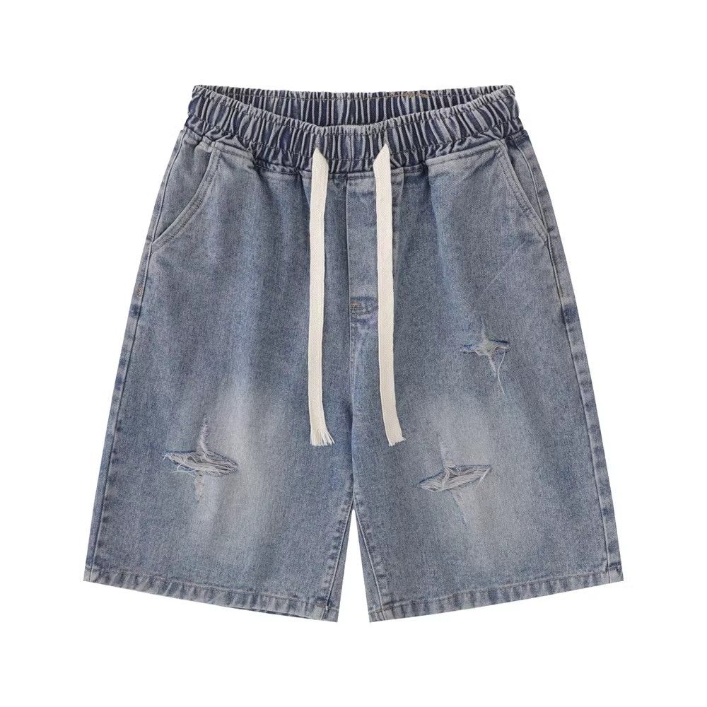 Japanese Brand × Jean Star cut washed street loose casual denim shorts Size US 32 / EU 48 - 1 Thumbnail