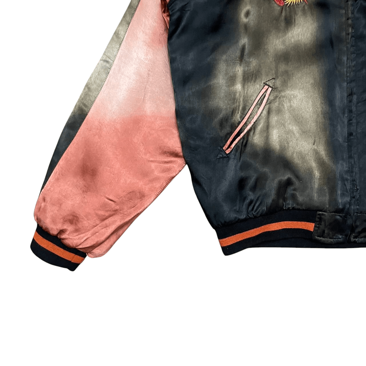 Japanese Brand Vintage Sukajan Souvenir Jacket Dragon Tiger Satin Faded Size US L / EU 52-54 / 3 - 6 Thumbnail