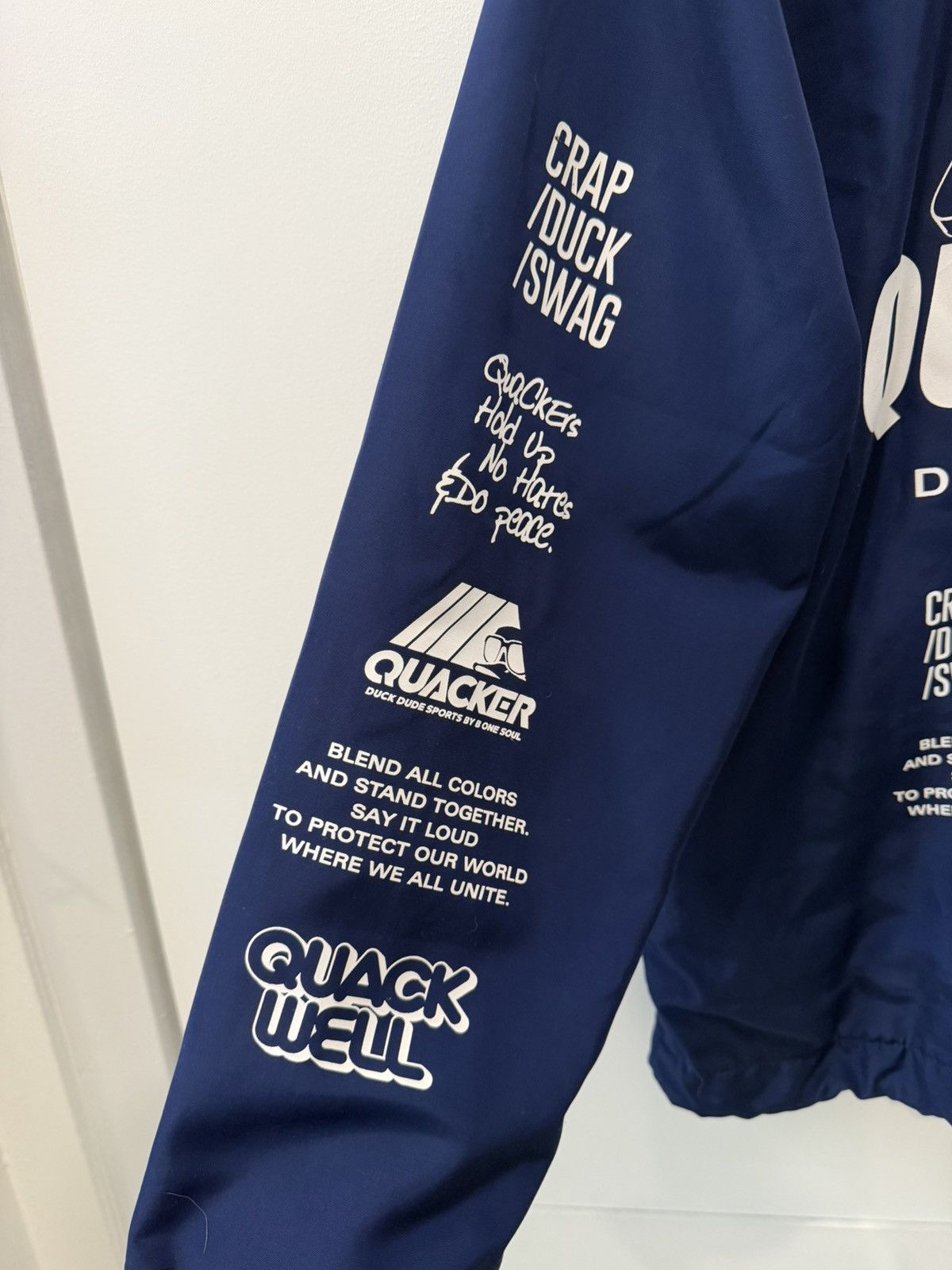 Japanese Brand B One Soul Japanese blue coach jacket Windbreaker QUACKERS! Size US M / EU 48-50 / 2 - 4 Thumbnail