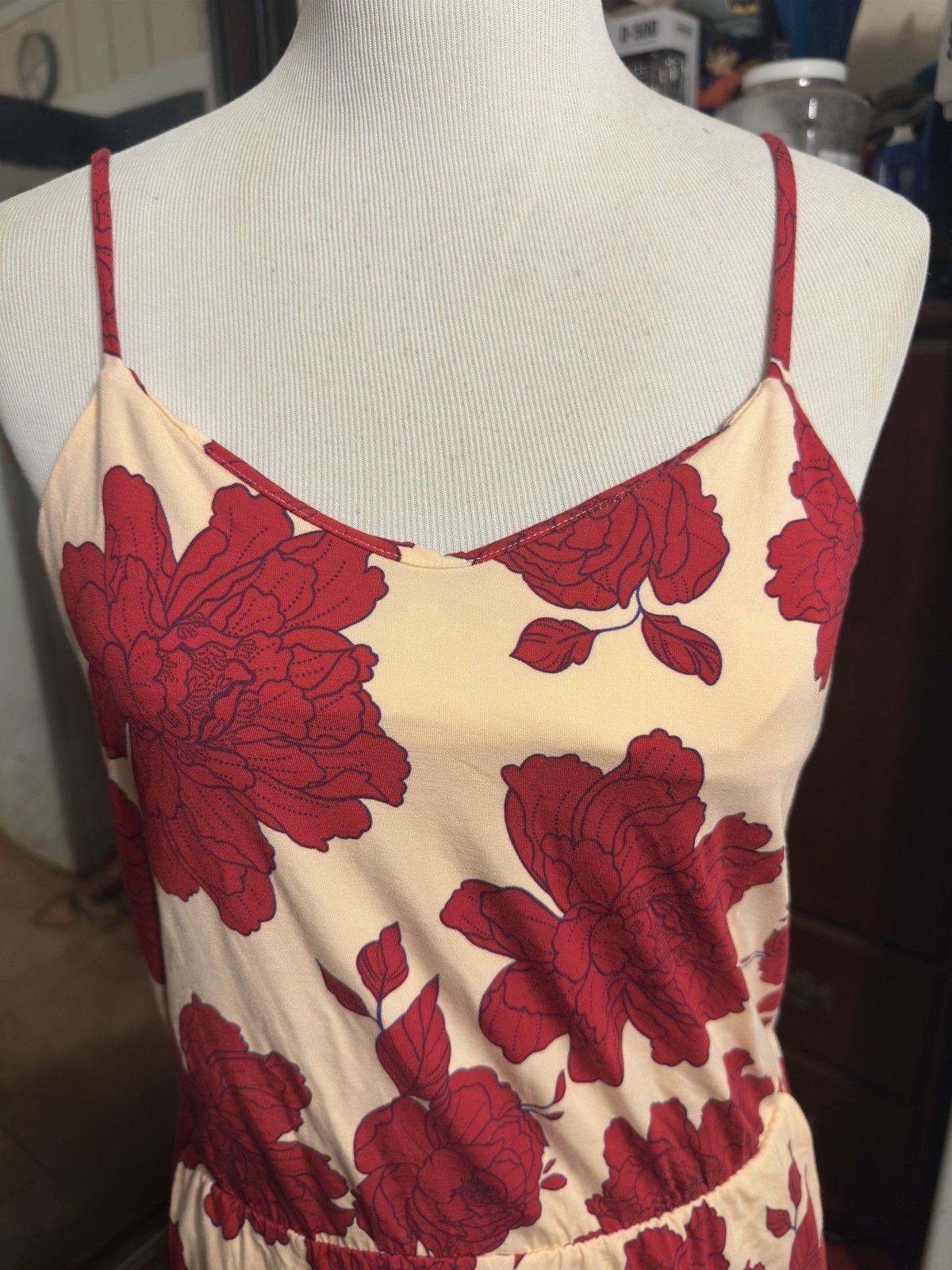 Other Ava Sky Rompers One Piece Red/Beige Hawaiian Print Women's S Size S / US 4 / IT 40 - 3 Thumbnail