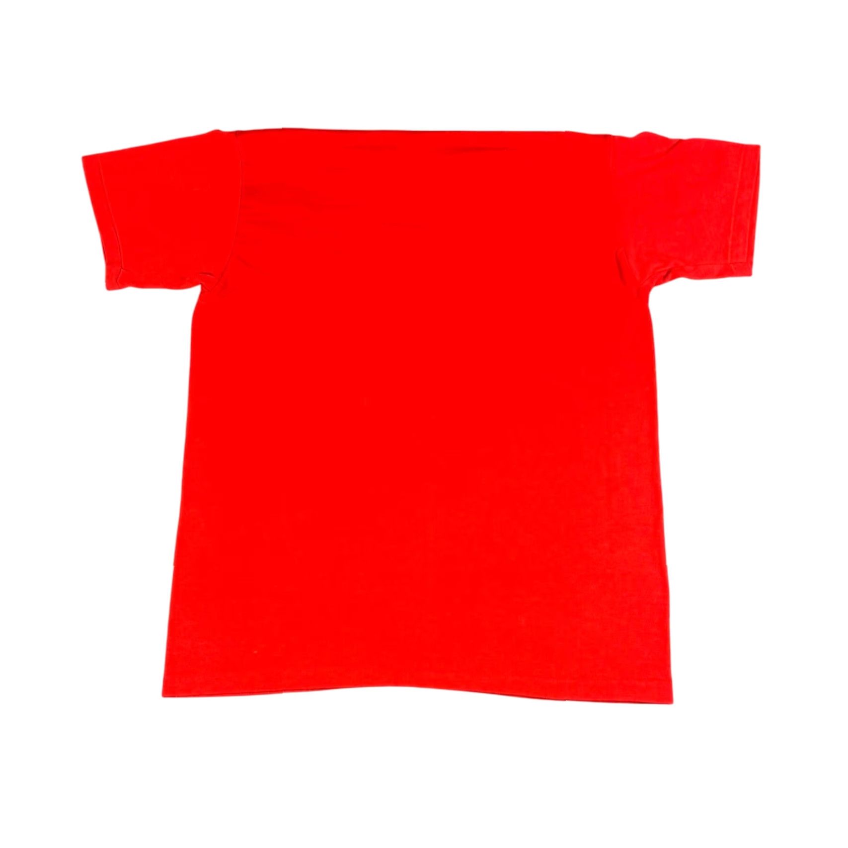 Vintage VINTAGE Stedman Red Euphoria T Shirt Mens L 80s USA Graphic Crew Neck Short Sleeve Cotton Polyester Blend Preshrunk Logo Size US L / EU 52-54 / 3 - 2 Thumbnail