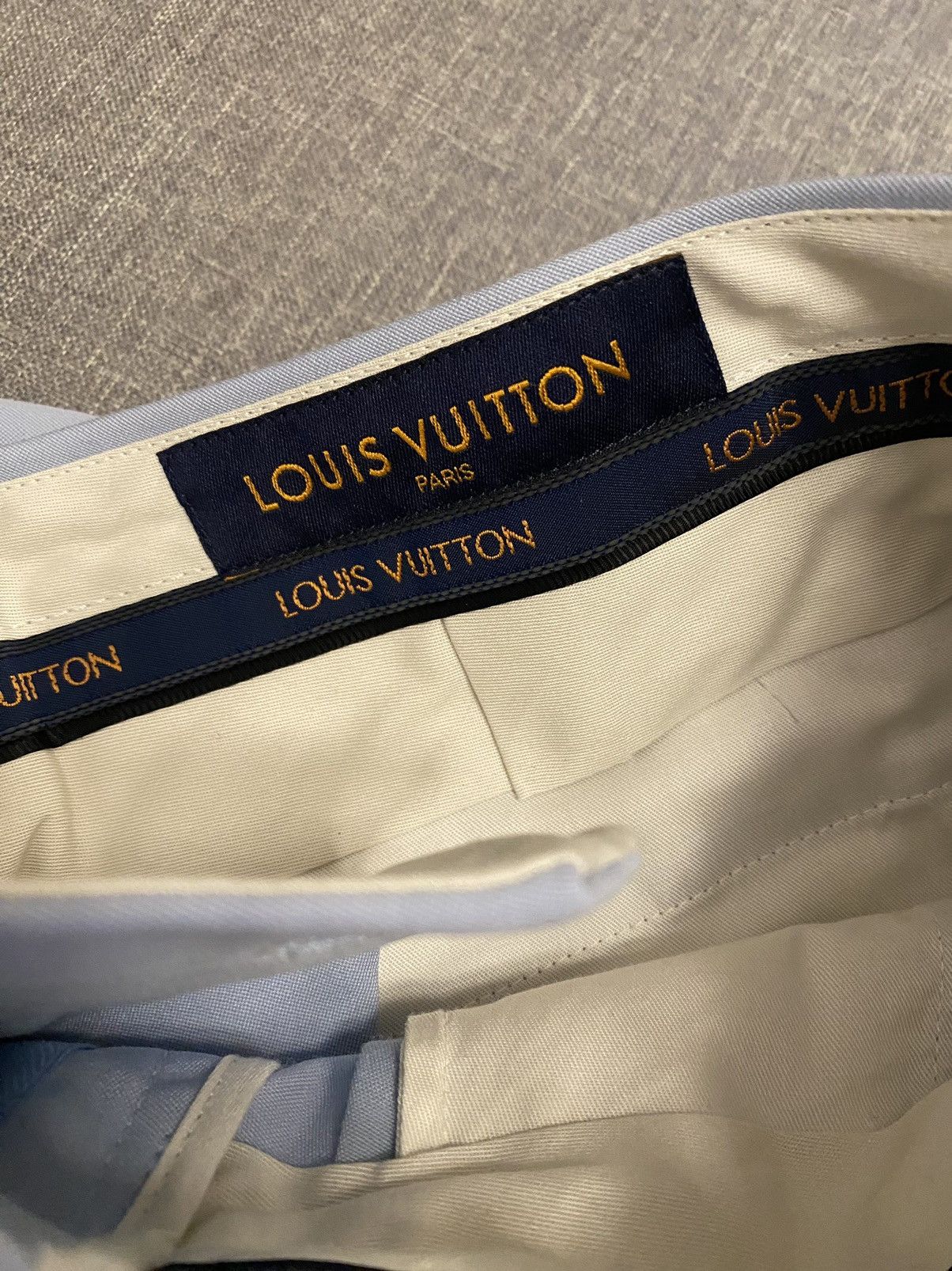 Louis Vuitton × Virgil Abloh Louis Vuitton light blue wool gardening shorts 40 Size US 32 / EU 48 - 6 Thumbnail